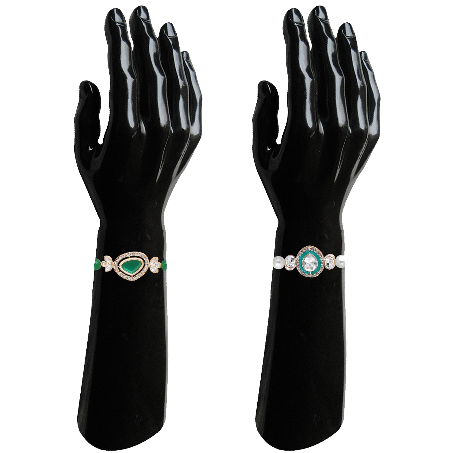 Classic Kundan Studded Ethnic Thread Rakhi Set