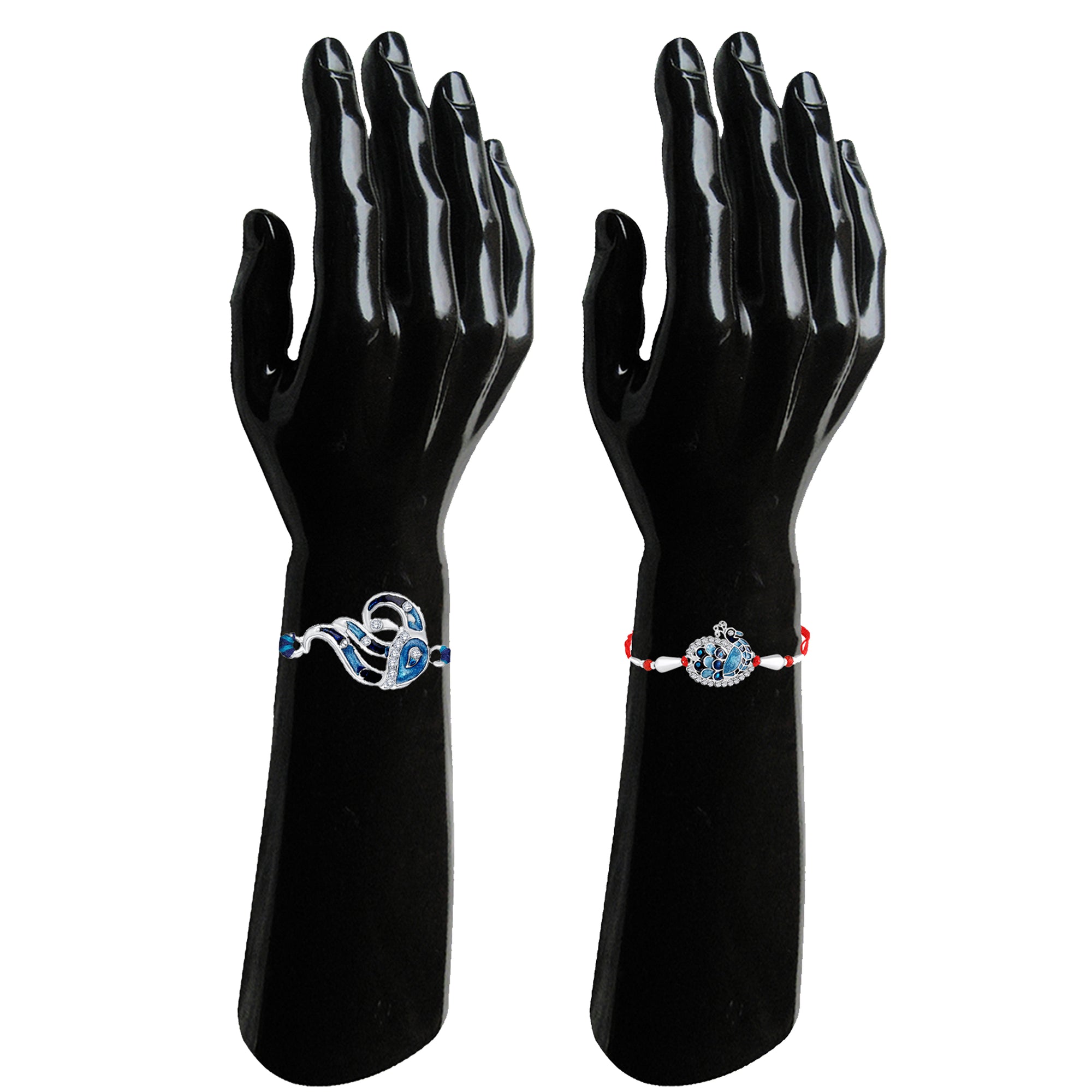 Peacock-Shaped Rakhi's Combo of 2 for Brother