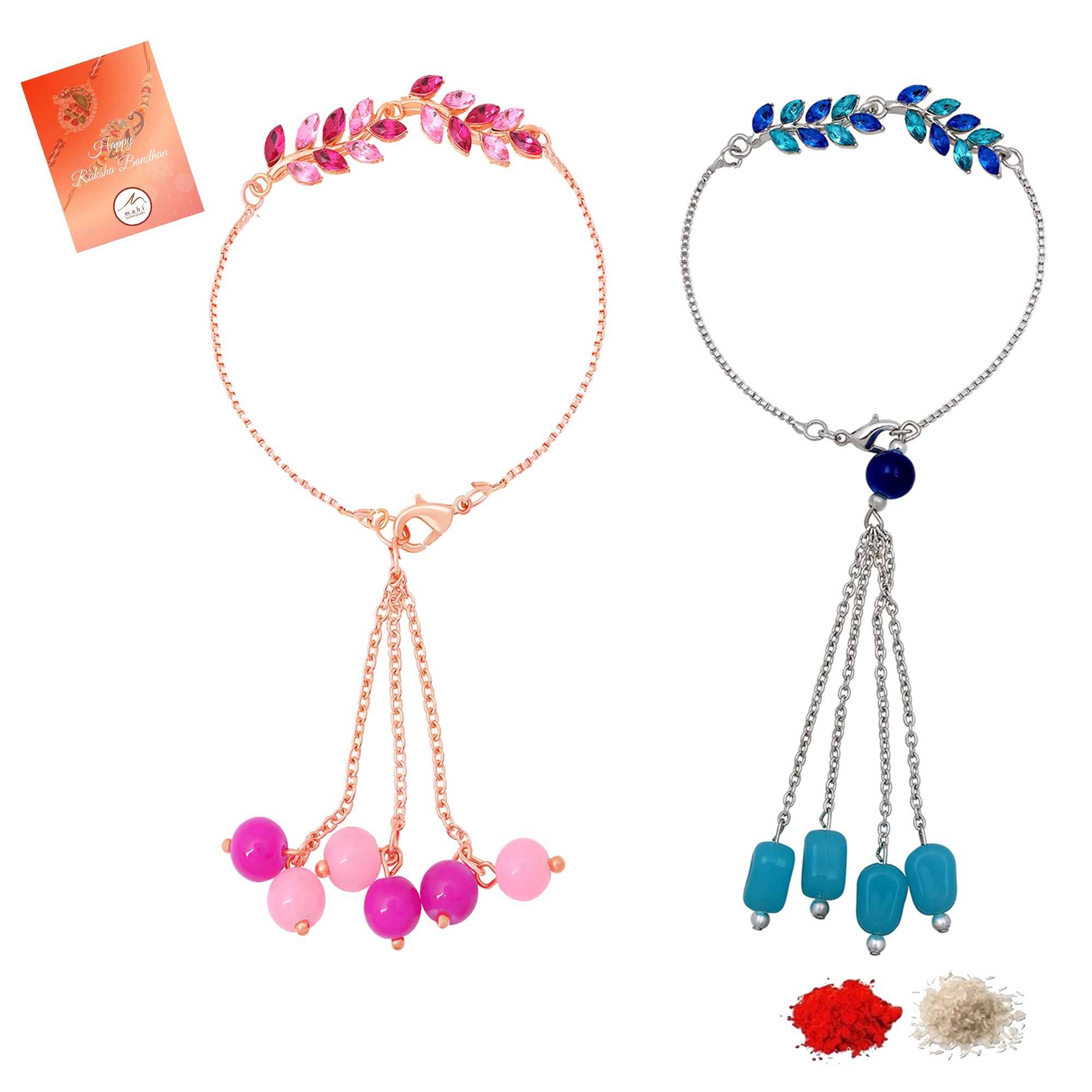 Modern Lumba Rakhi Combo Set of 2 for Bhabhi