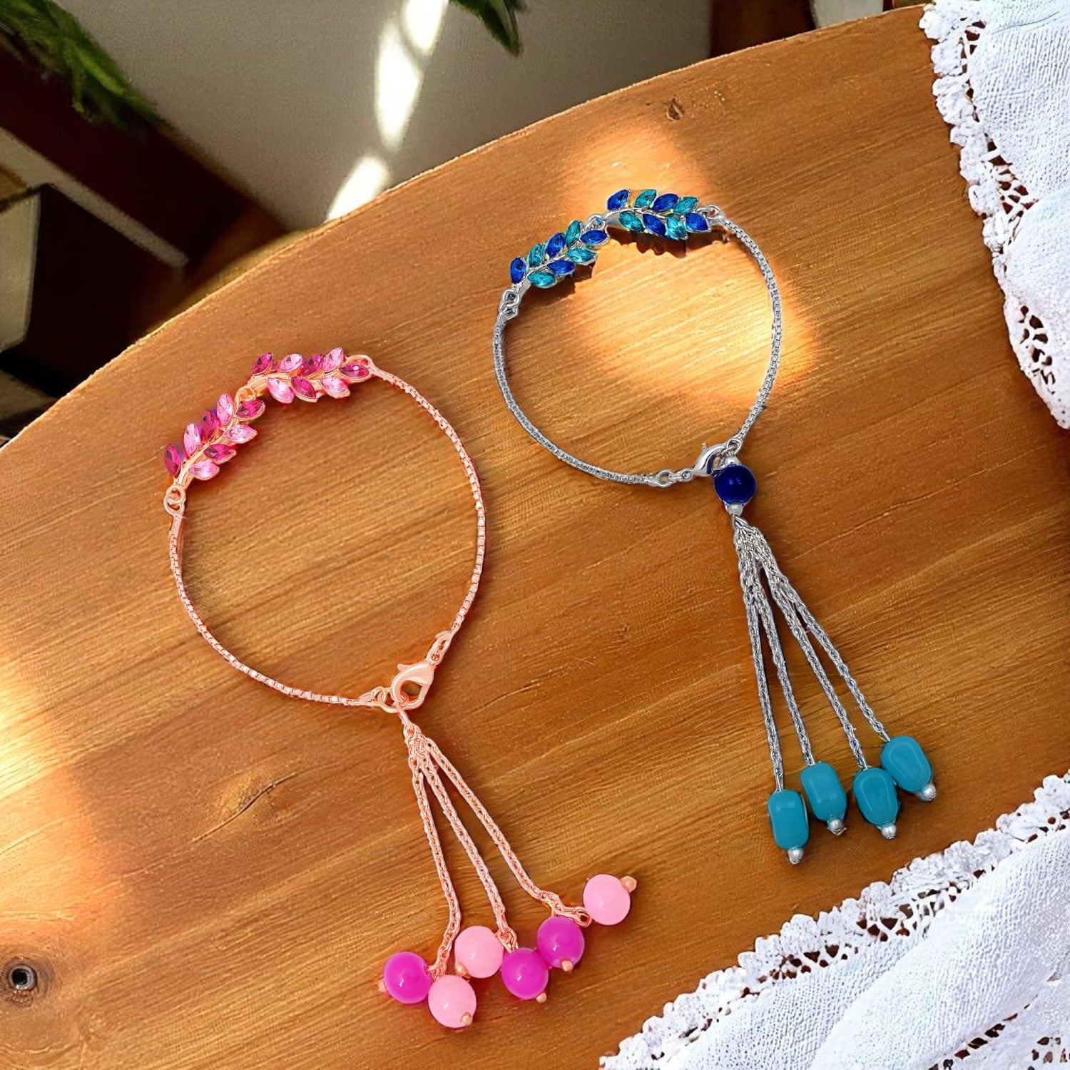 Modern Lumba Rakhi Combo Set of 2 for Bhabhi