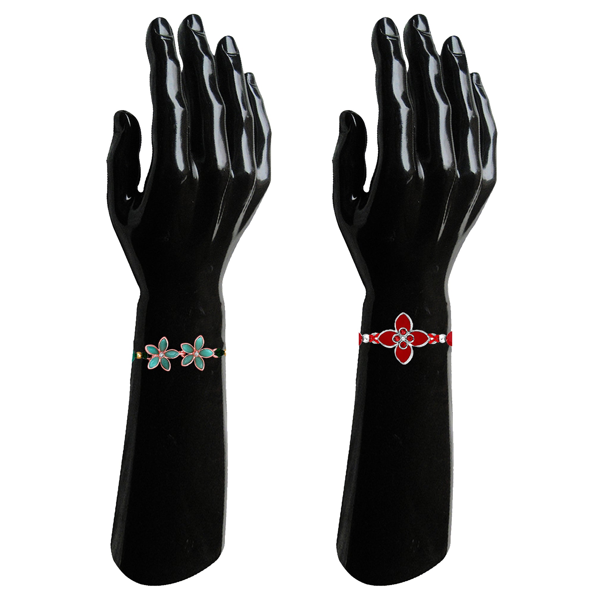 Trendy Floral Rakhi Combo Set of 2