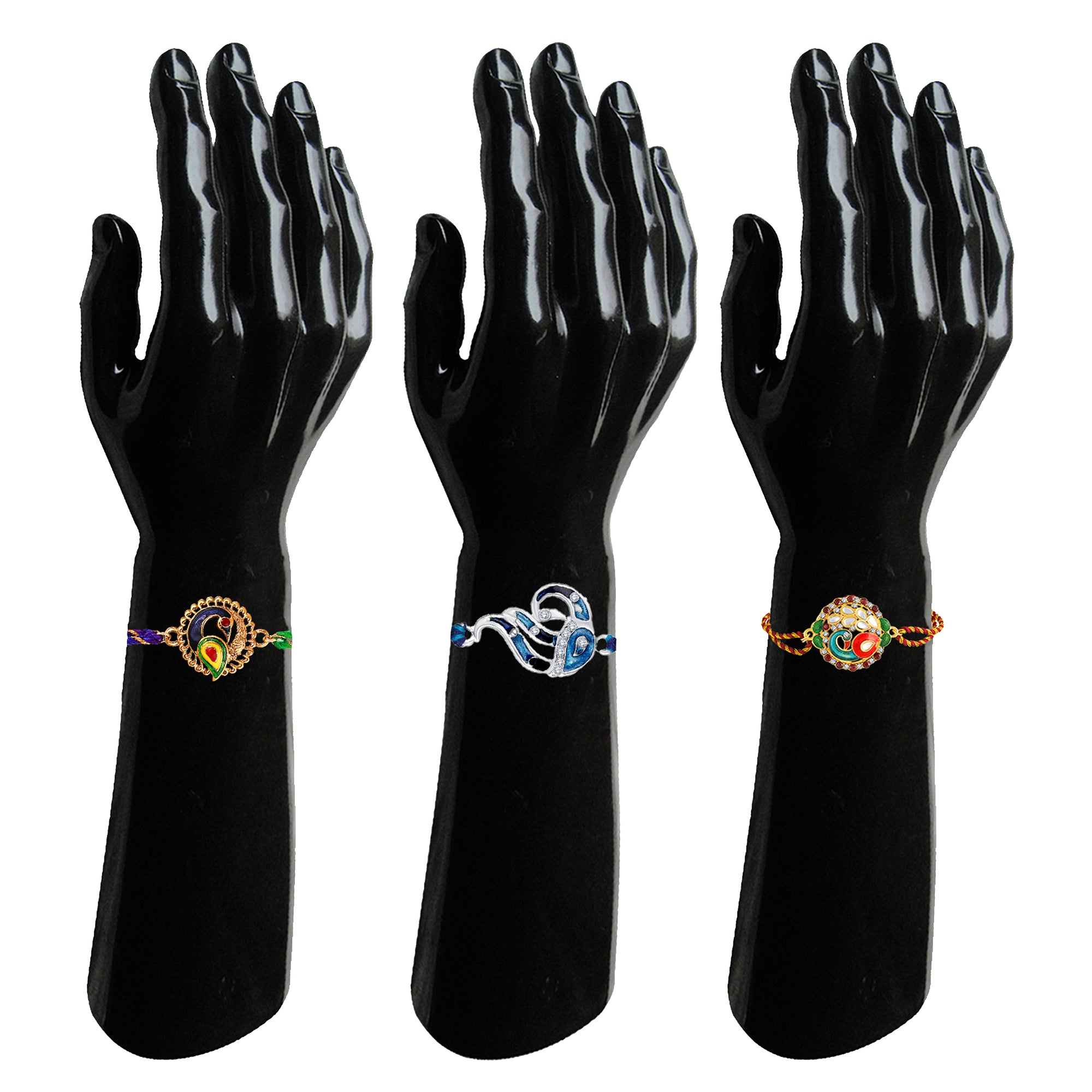 Peacock-Shaped Rakhi's Combo of 2 for Brother