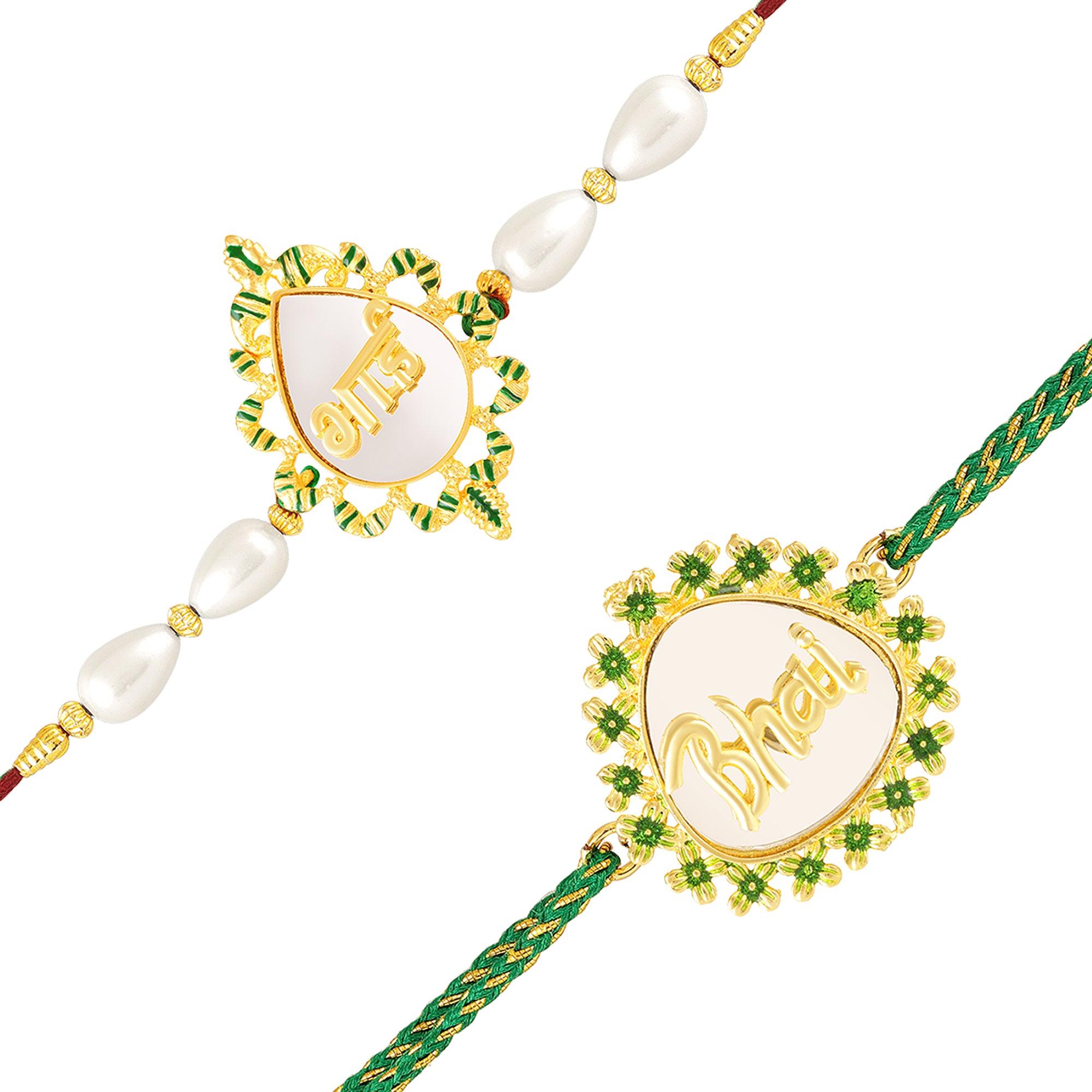 Bhai & Engraved Rakhi Combo Set of 2