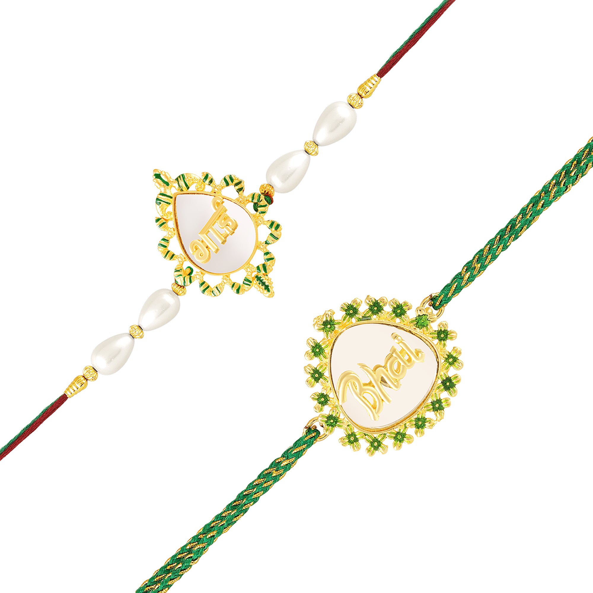 Bhai & Engraved Rakhi Combo Set of 2
