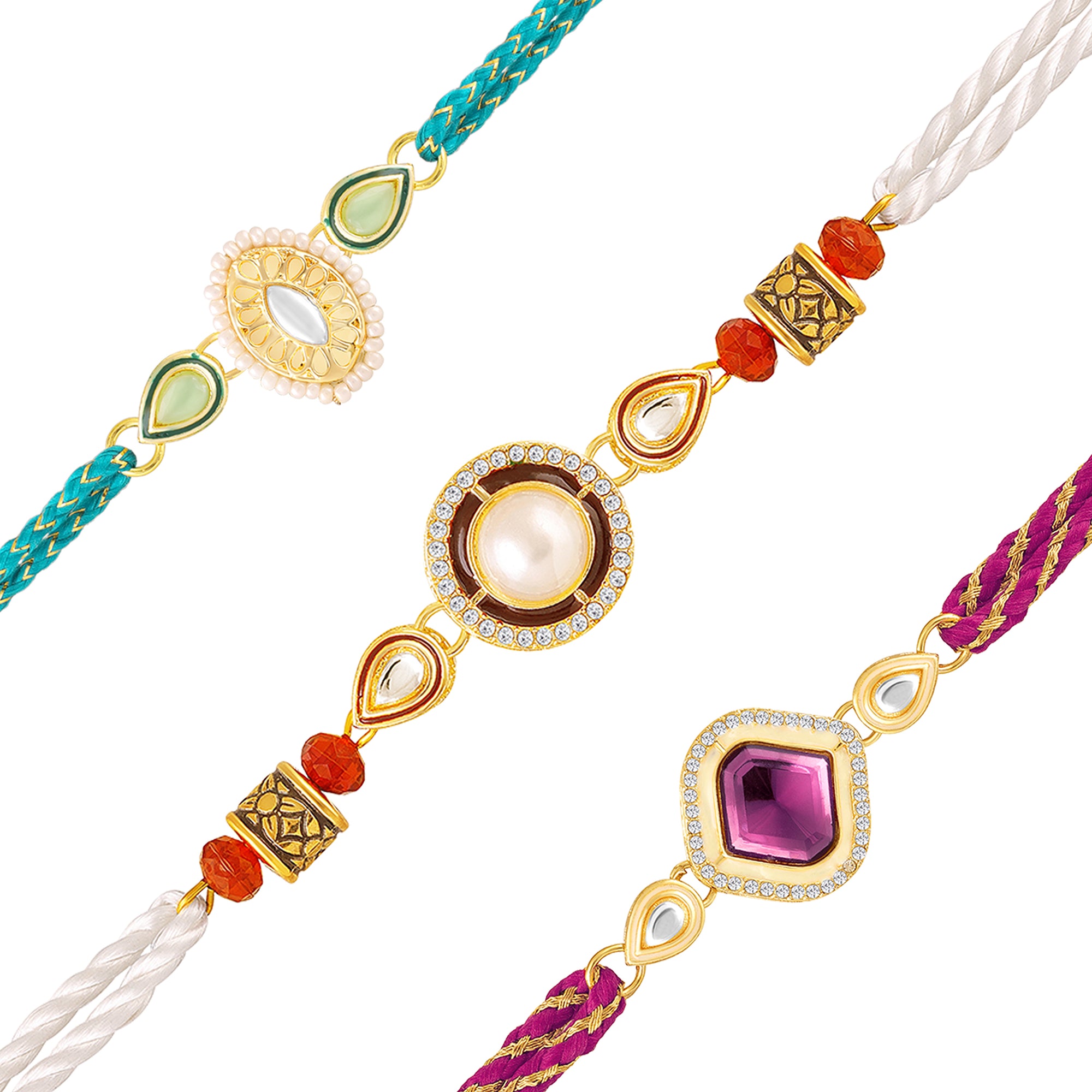 Elegant Rakhi Combo Set of 3 for Brother