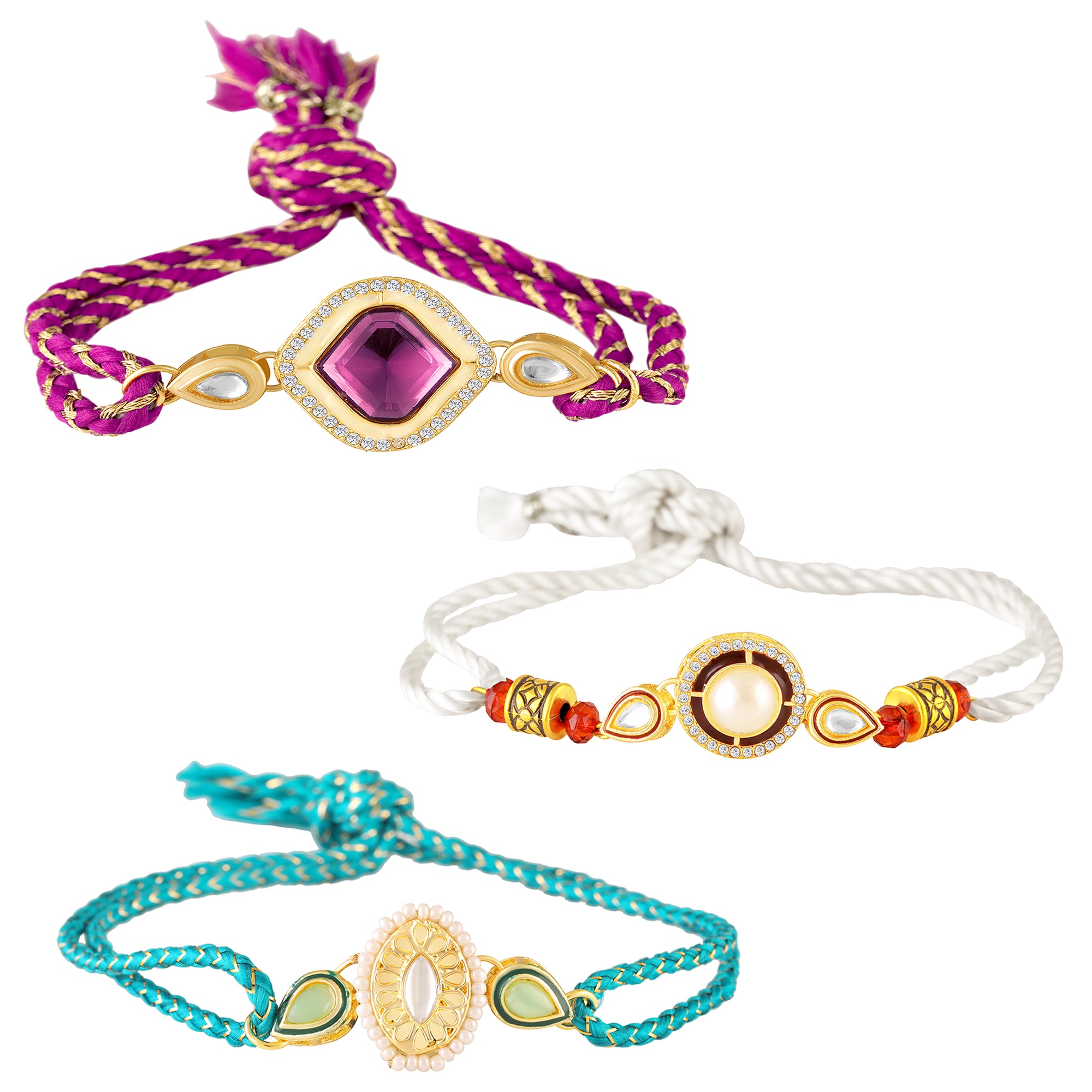 Elegant Rakhi Combo Set of 3 for Brother