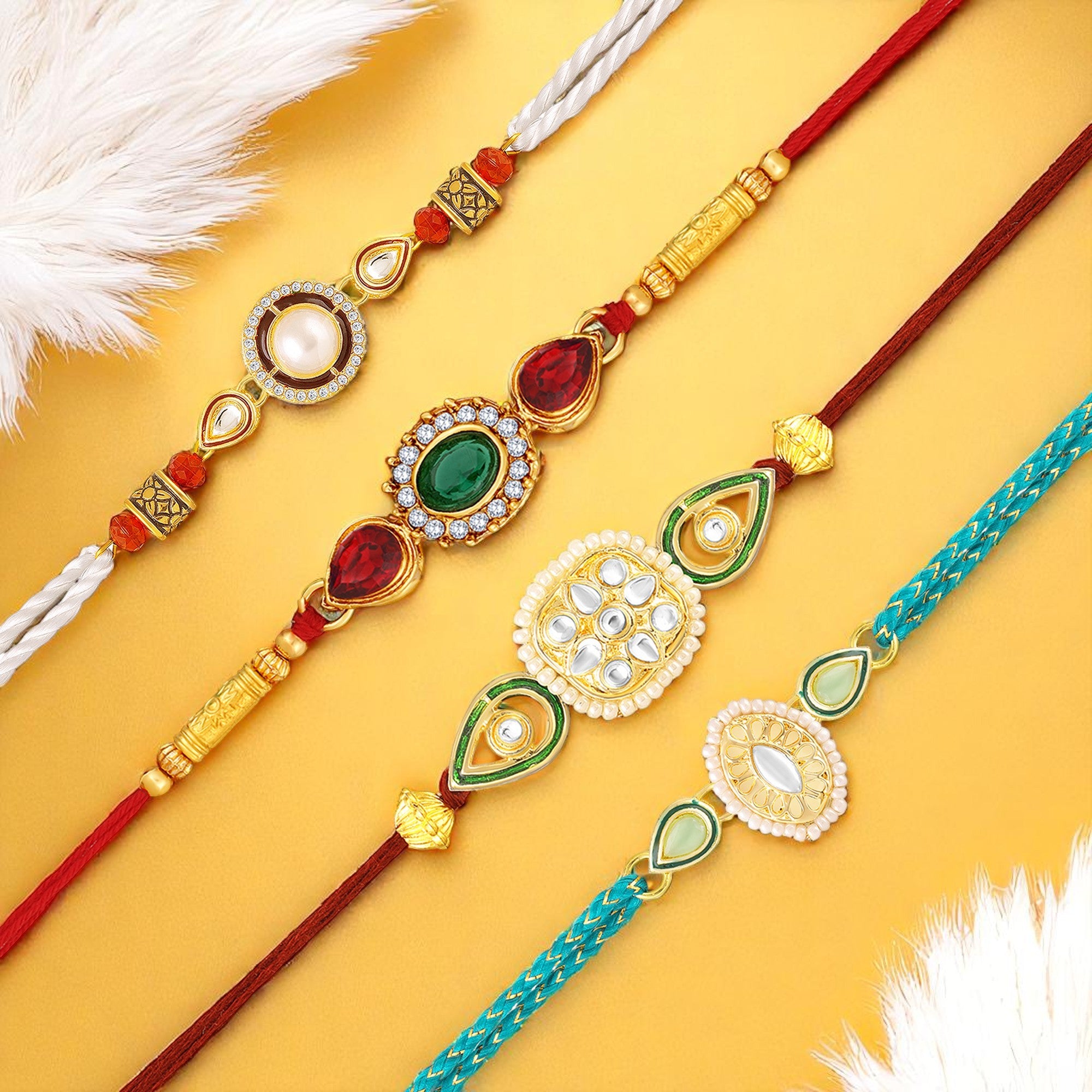 Fancy Rakhi Combo Set of 4 for Brother