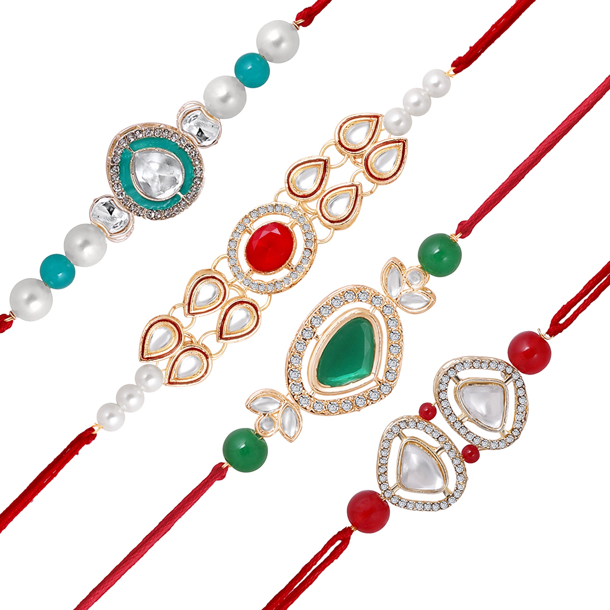 Elegant Rakhi Combo Set of 4 for Brother