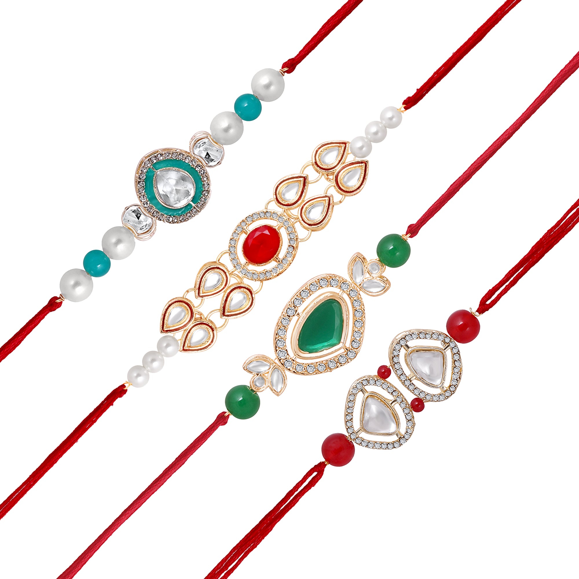 Elegant Rakhi Combo Set of 4 for Brother
