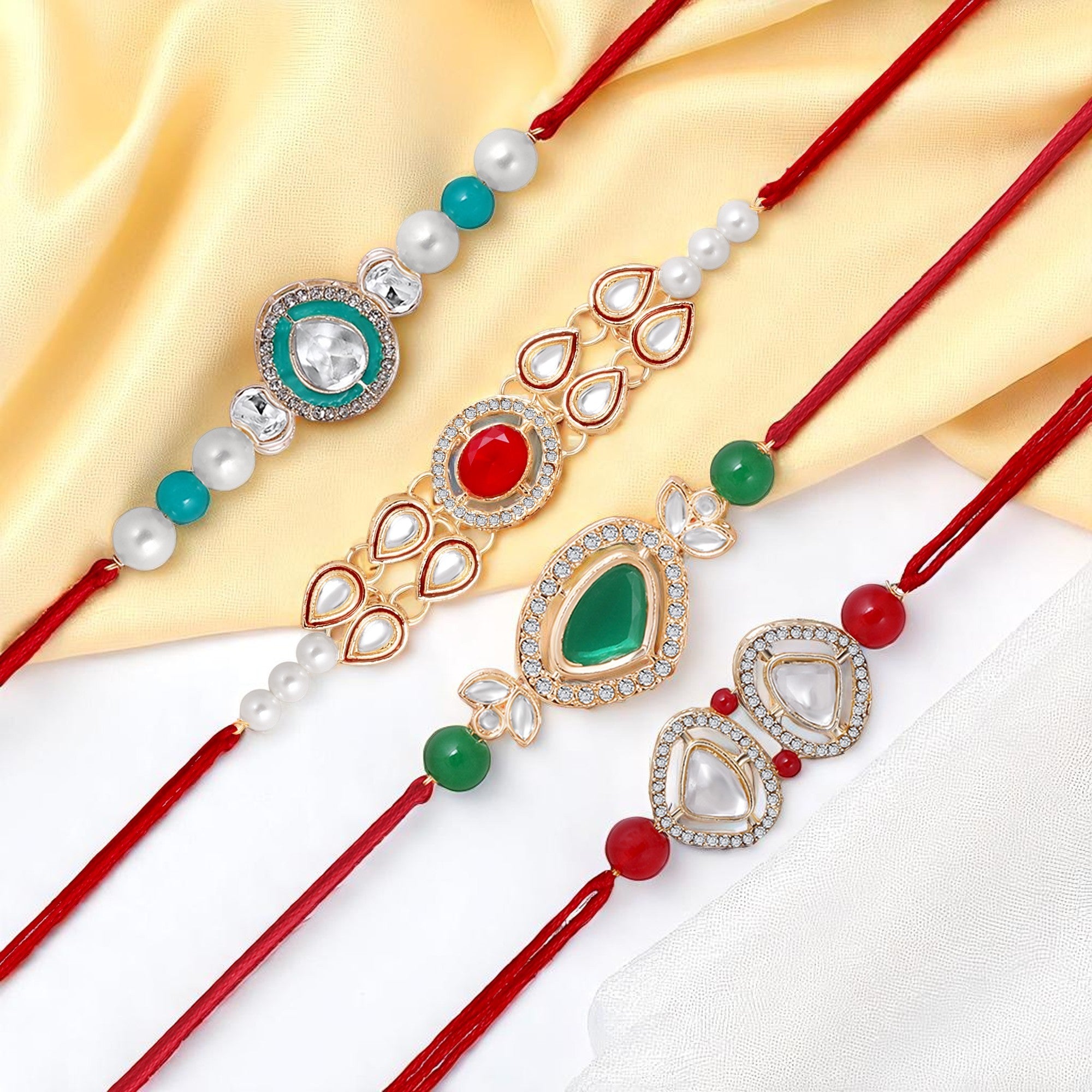 Elegant Rakhi Combo Set of 4 for Brother