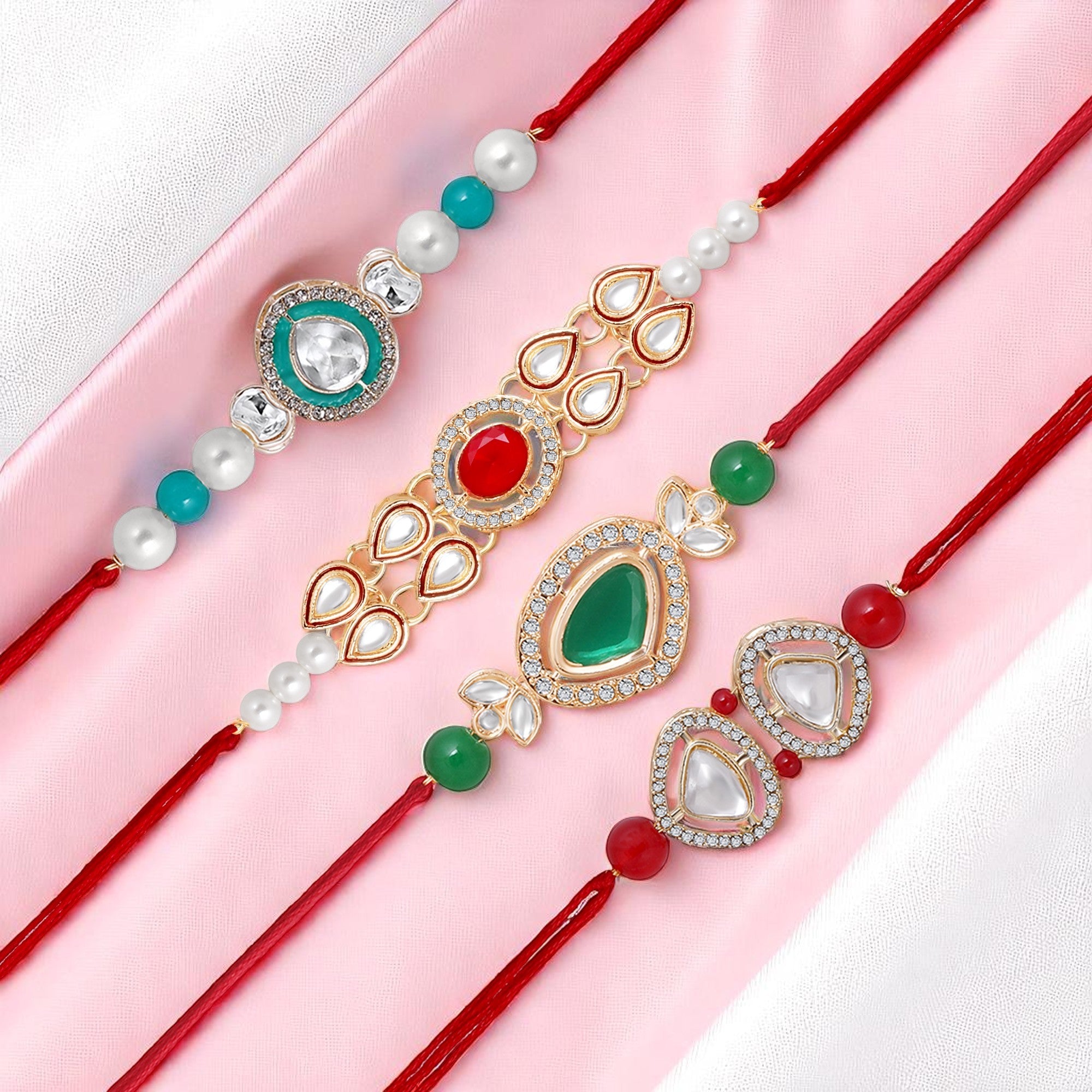 Elegant Rakhi Combo Set of 4 for Brother