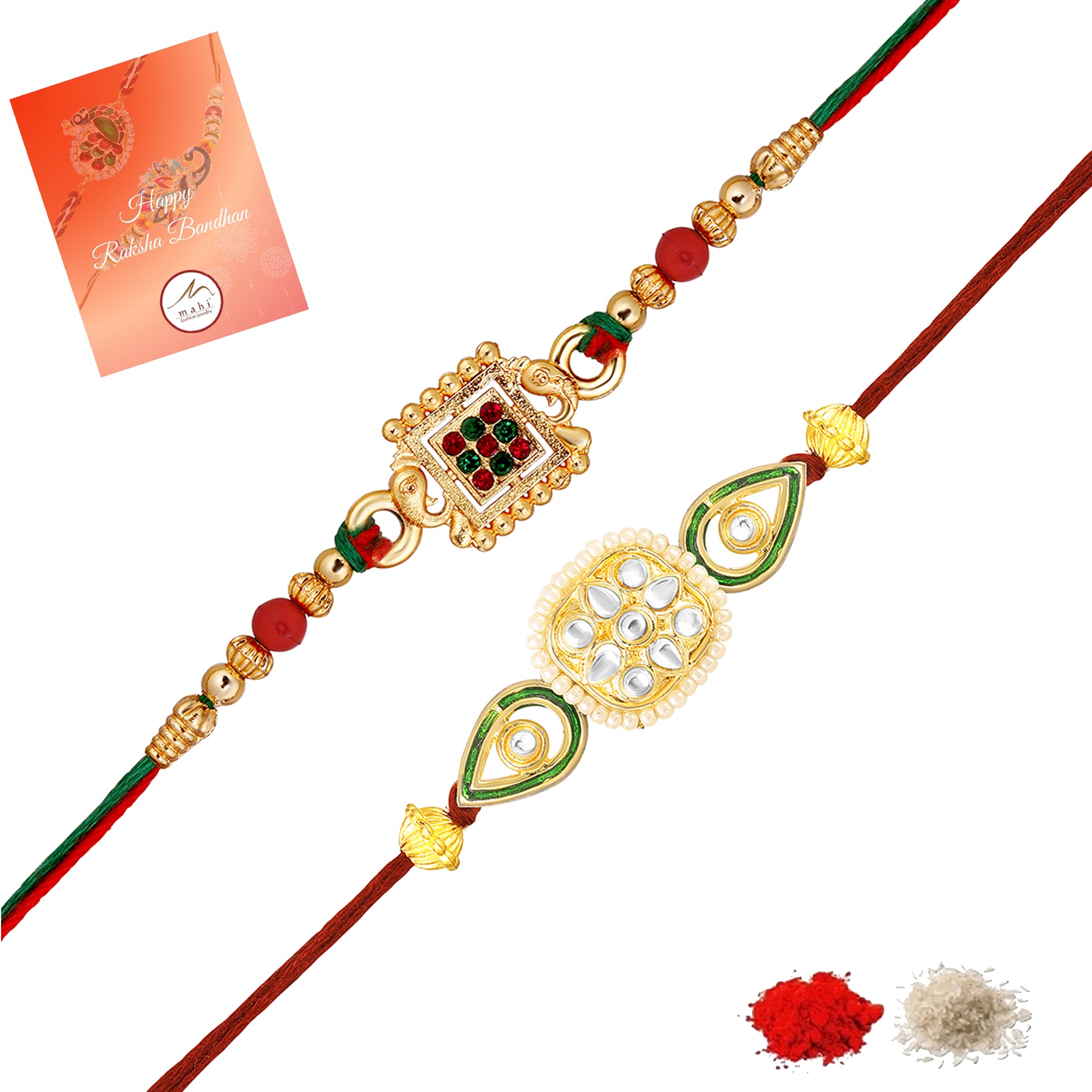 Traditional Rakhi Combo Set of 2 for Brother