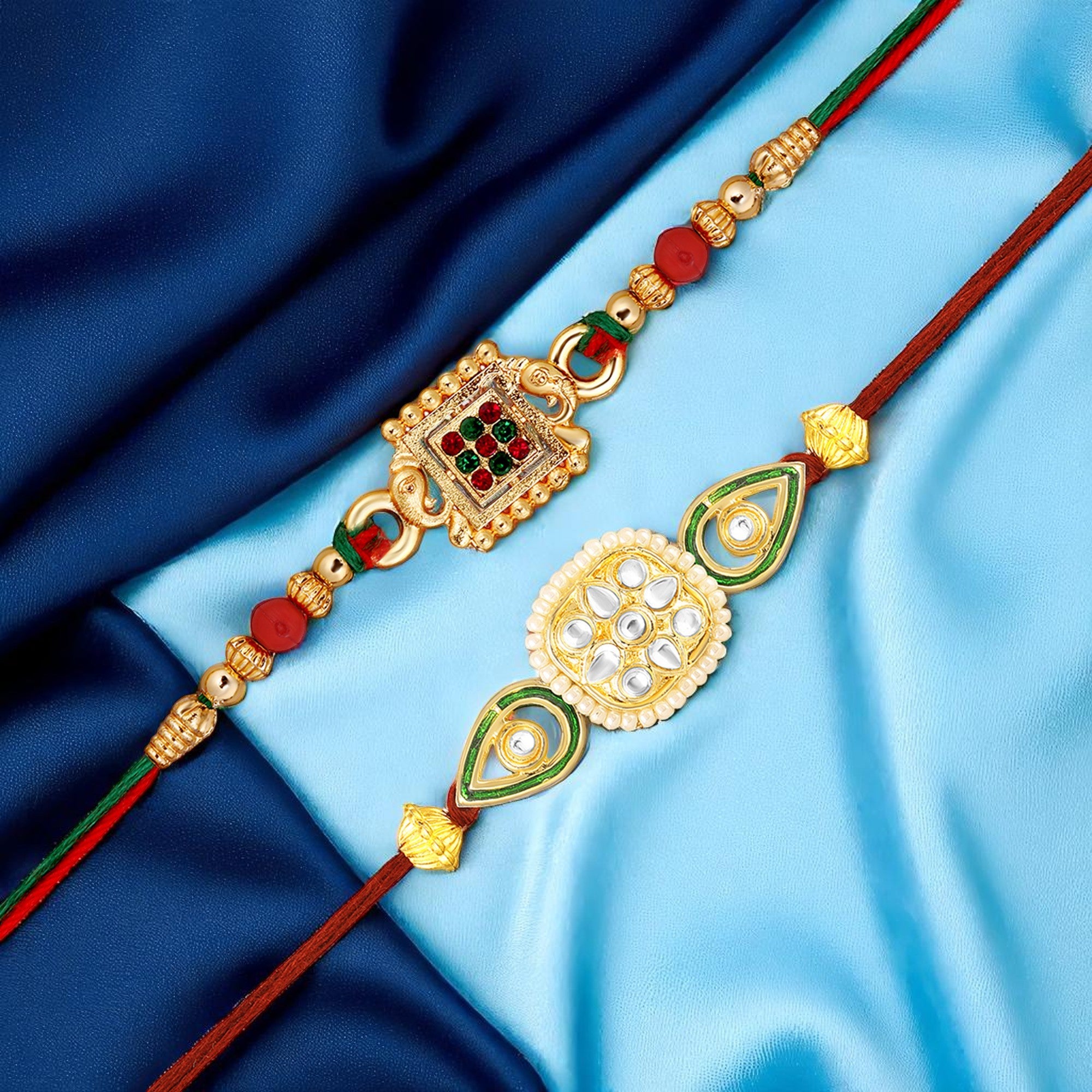 Traditional Rakhi Combo Set of 2 for Brother