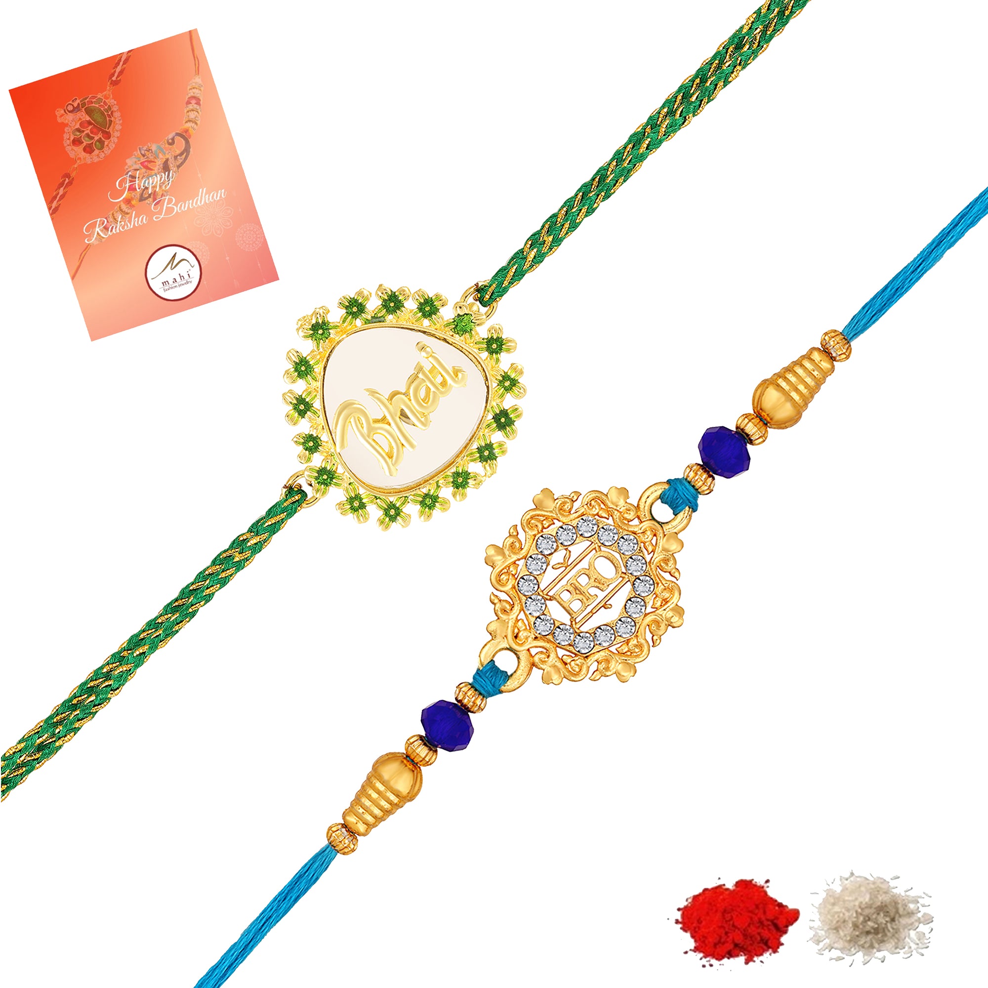 Bhai & Bro Rakhi Combo Set of 2