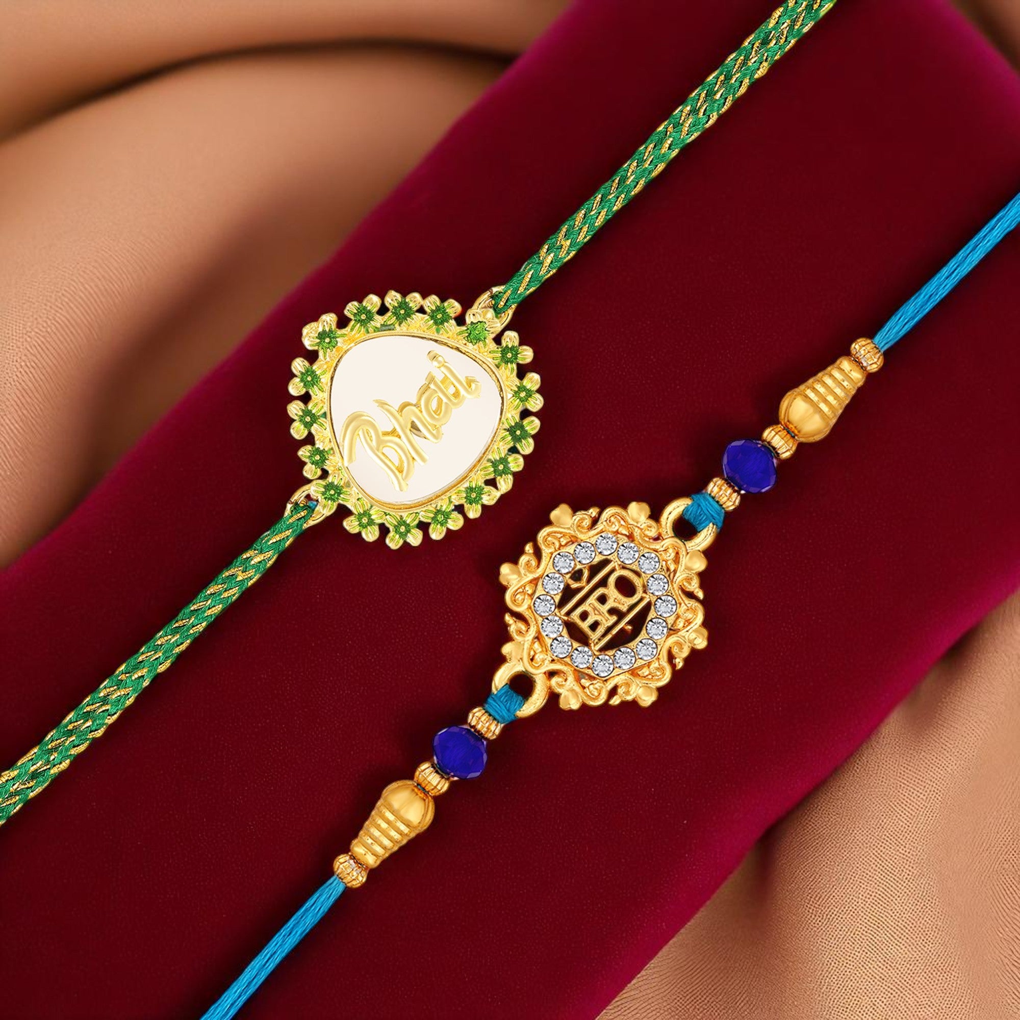 Bhai & Bro Rakhi Combo Set of 2