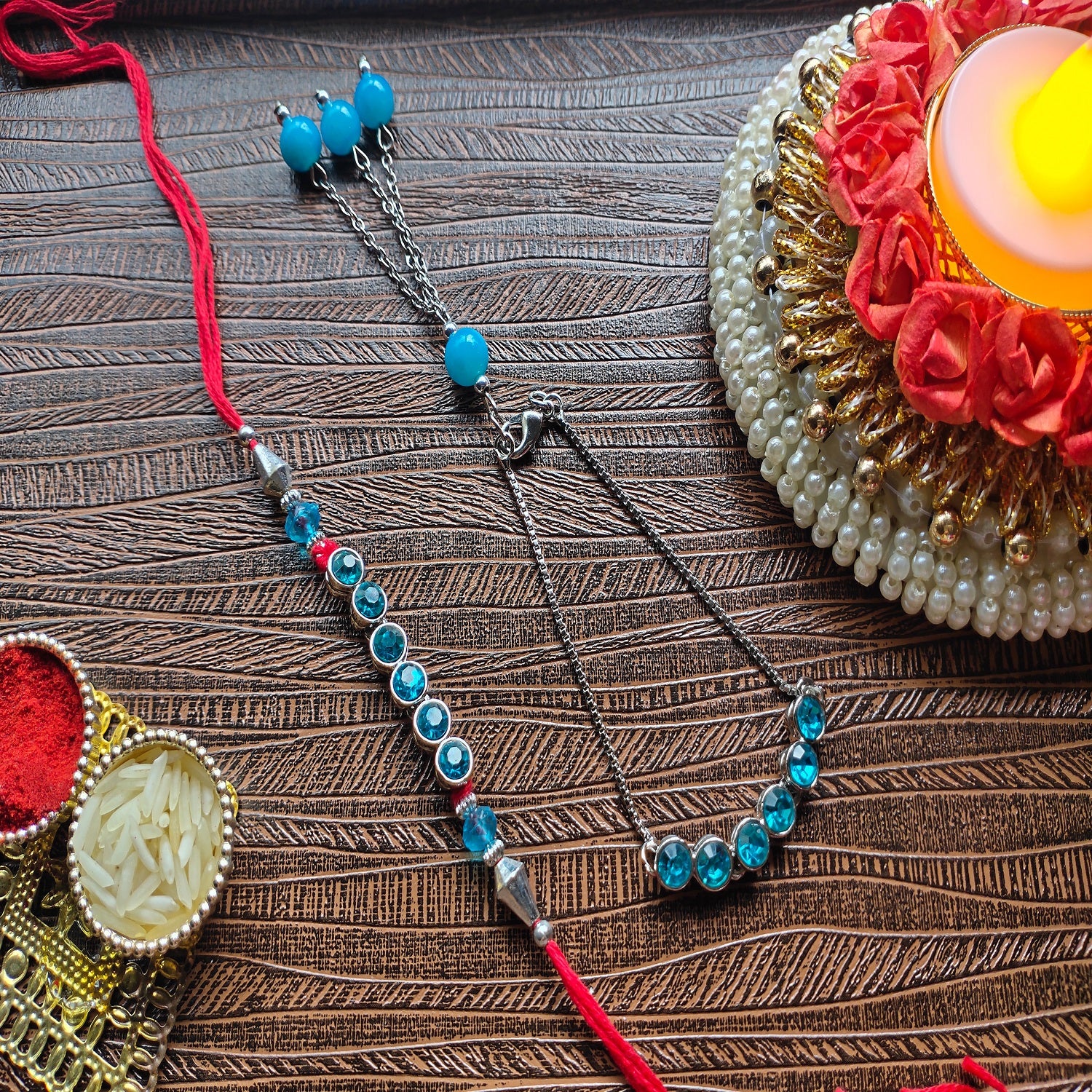 Blue Crystals Bhaiya Bhabhi Rakhi