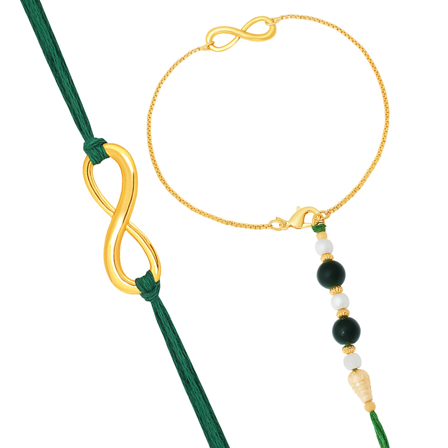 Infinite Shape Couple Rakhi Combo for Bhaiya and Bhabhi