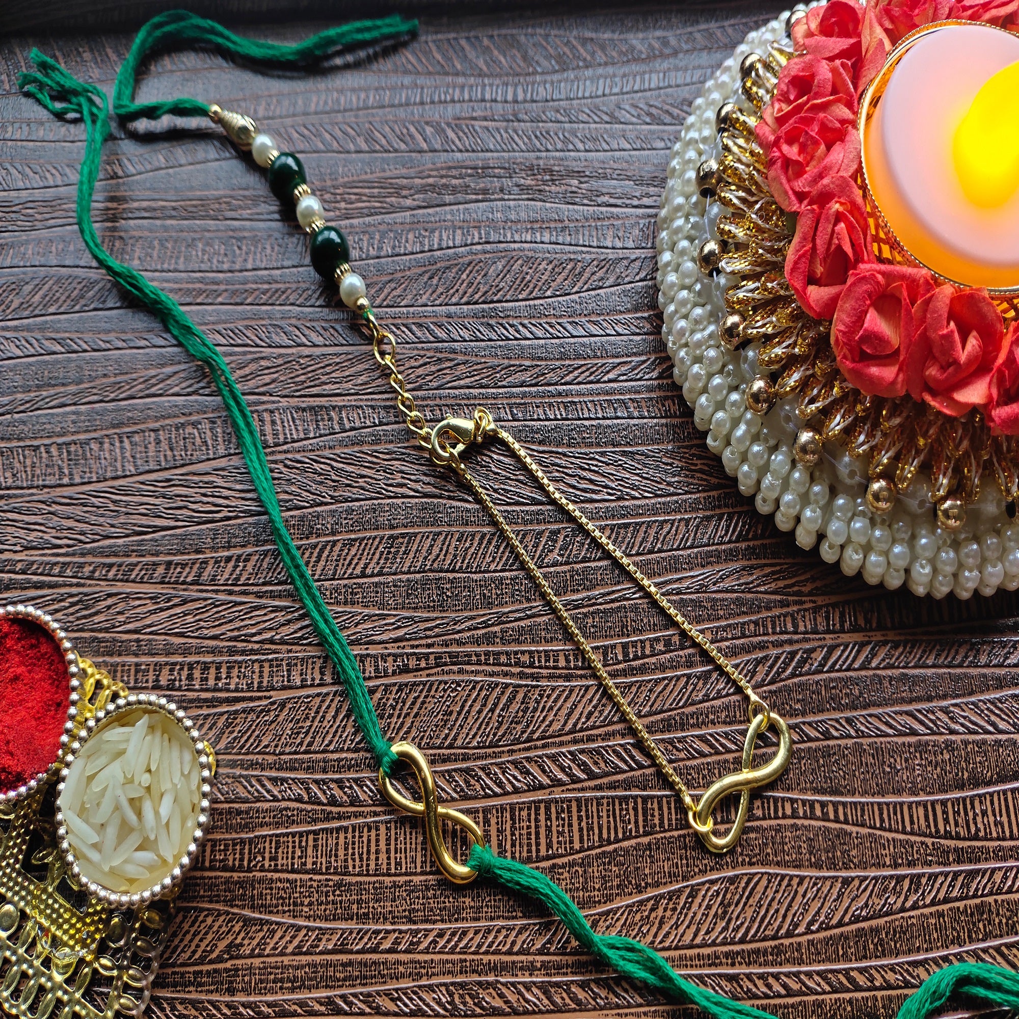 Infinite Shape Couple Rakhi Combo for Bhaiya and Bhabhi