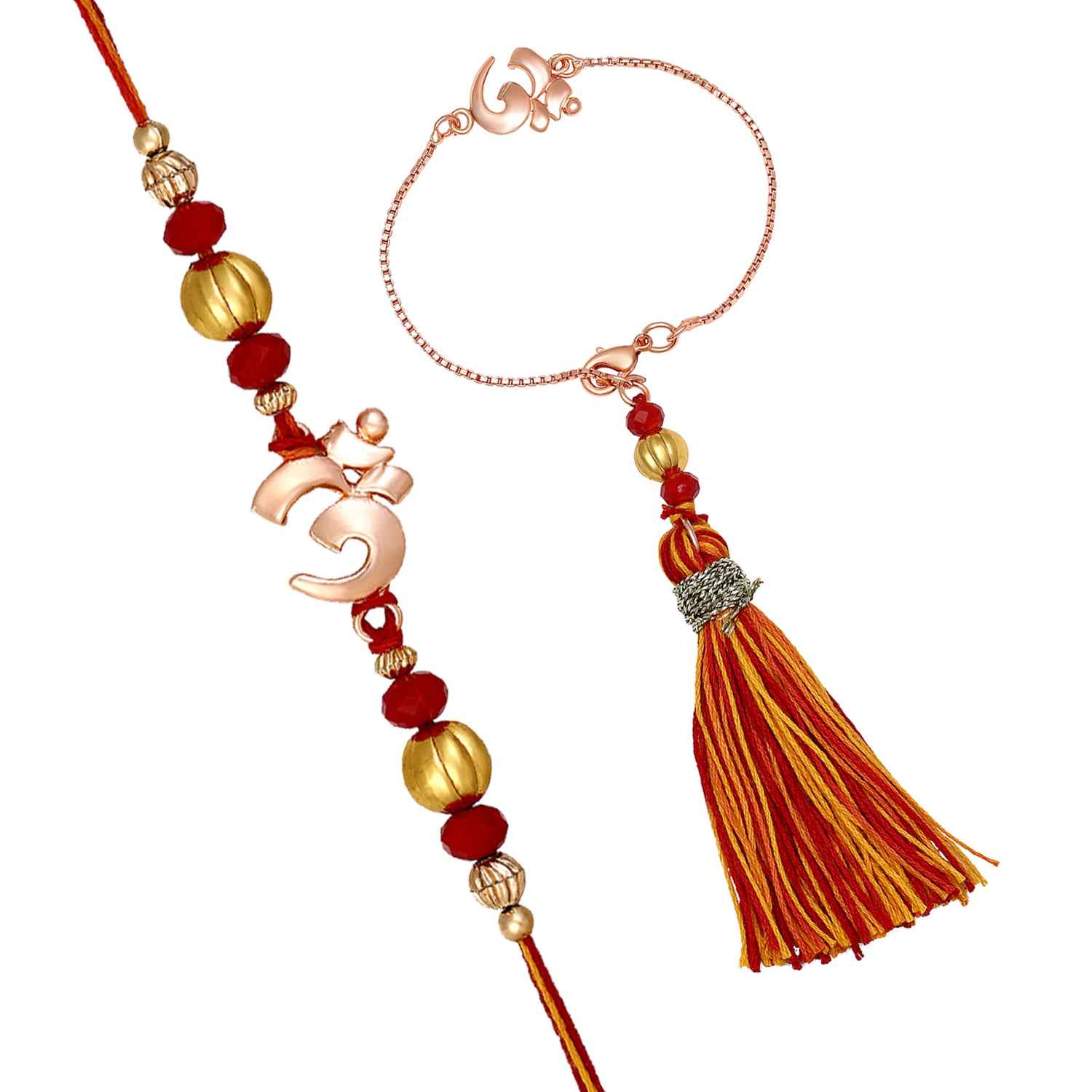 Om Couple Rakhi with Tassle