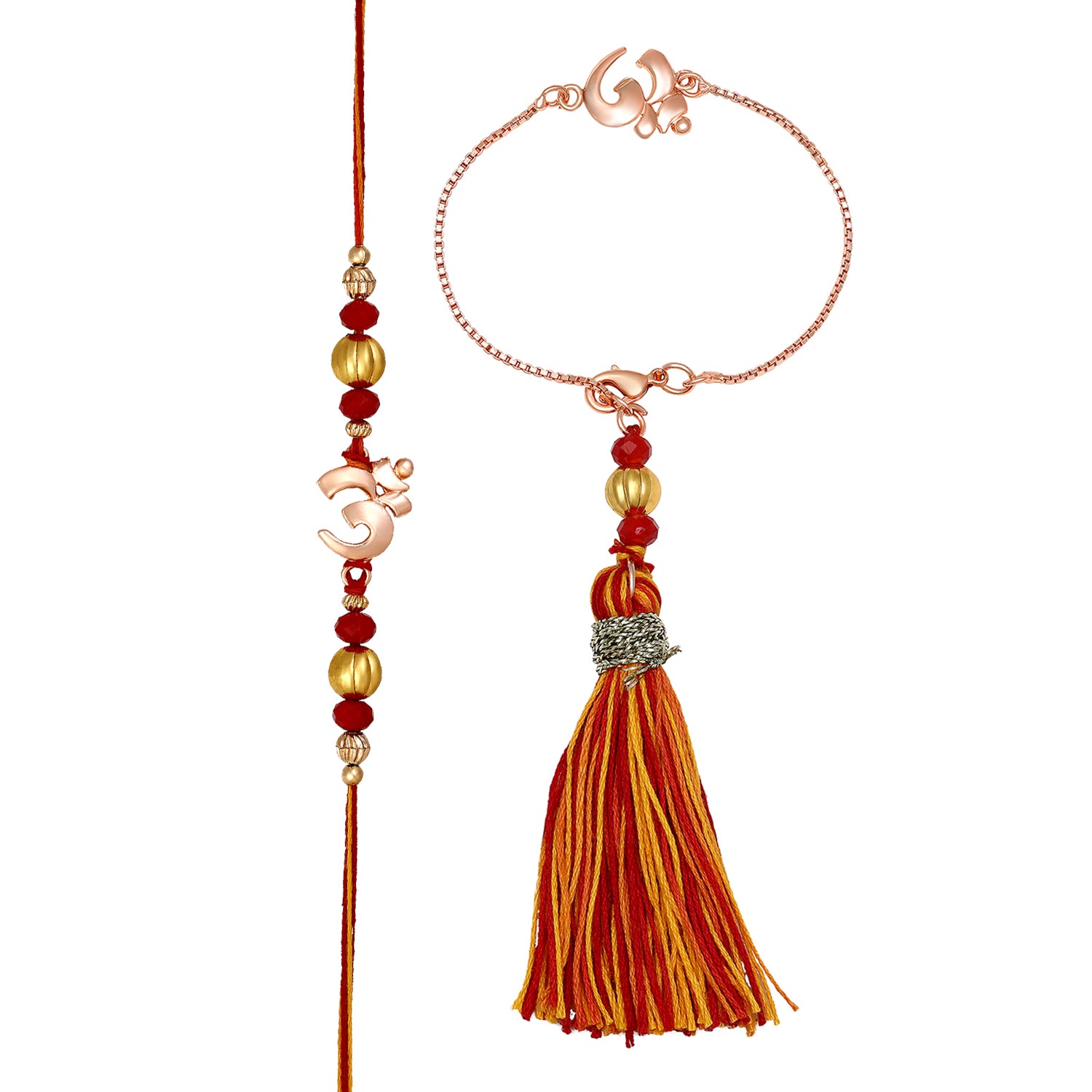 Om Couple Rakhi with Tassle