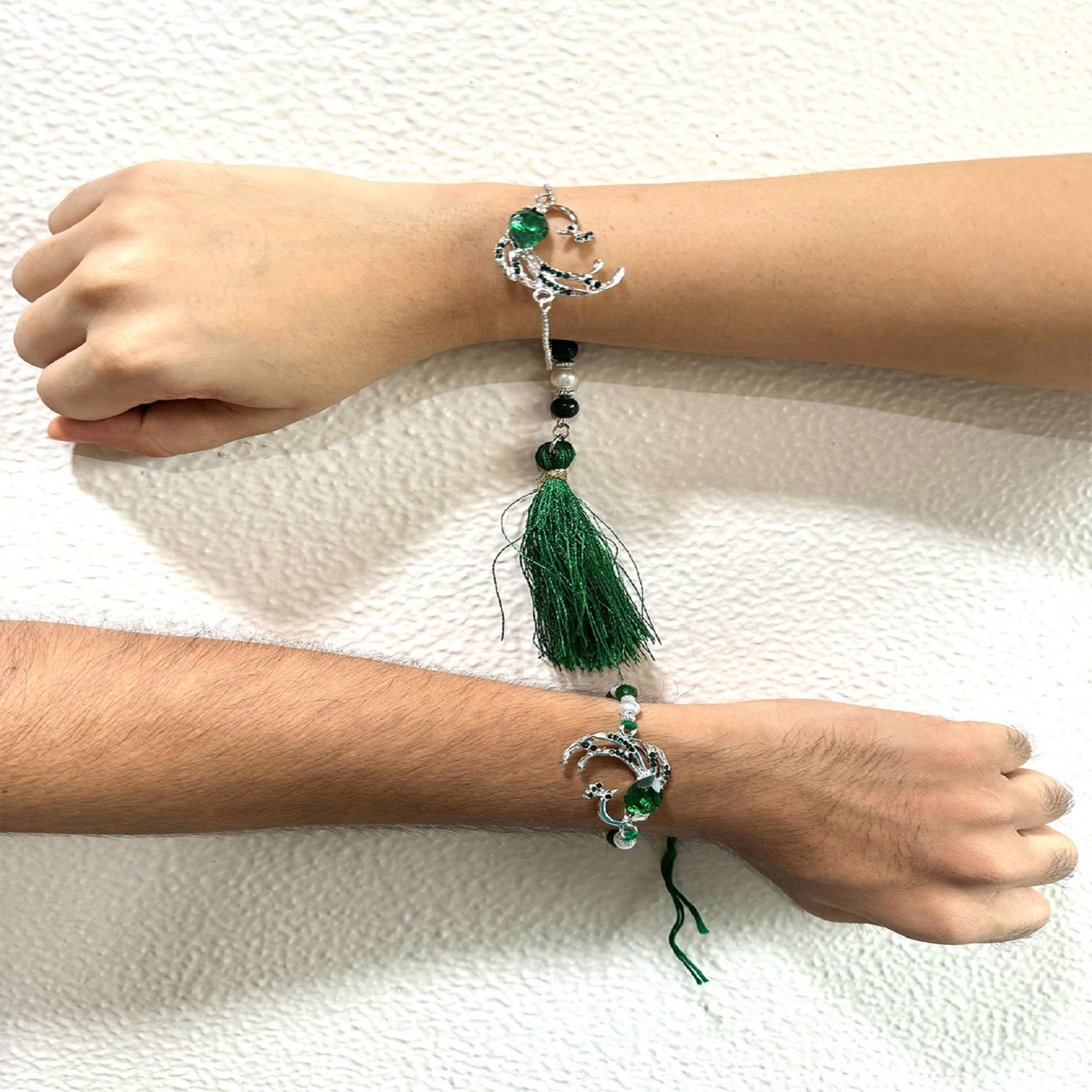 Peacock-Shaped Couple Rakhi