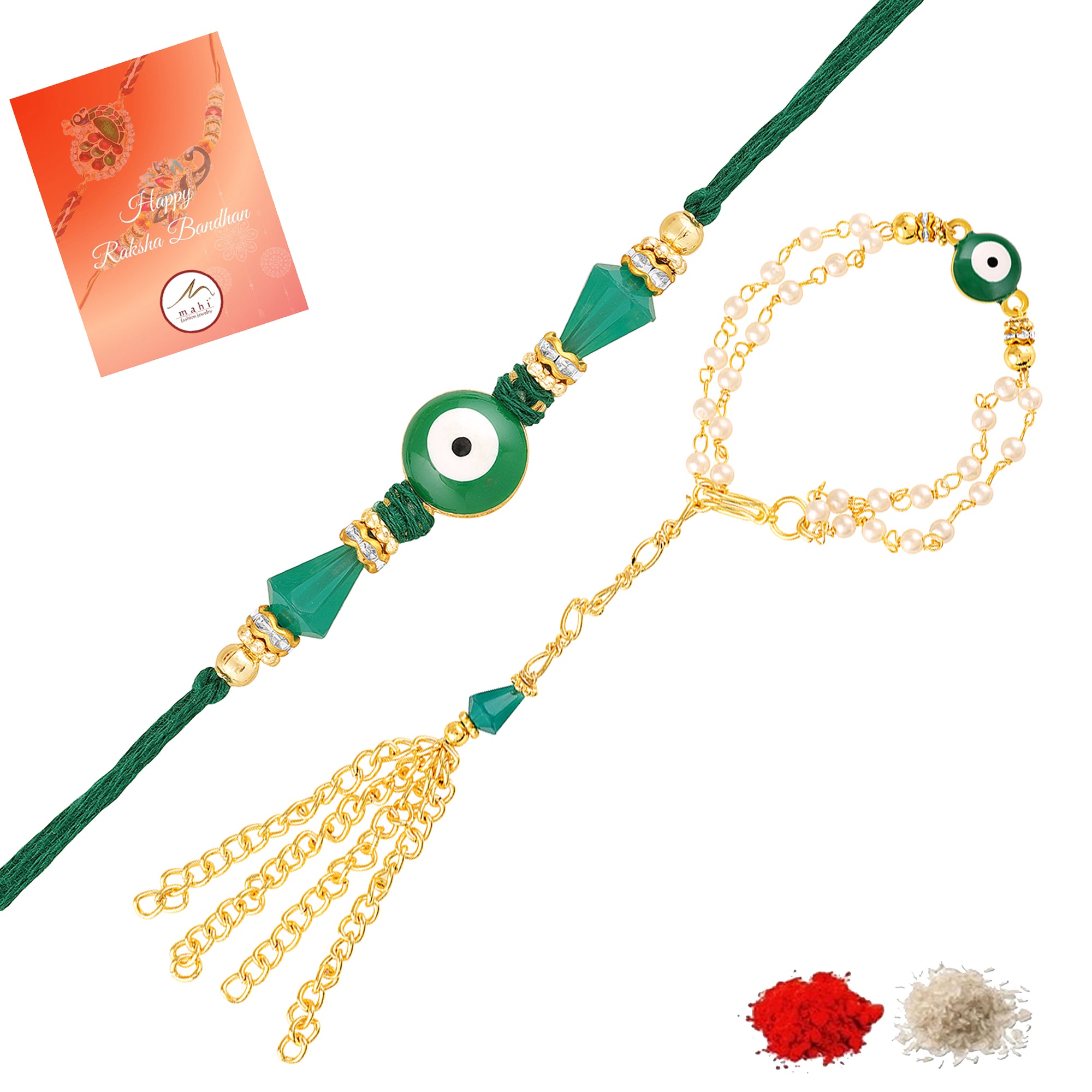 Elegant Evil Eye Couple Rakhi Set