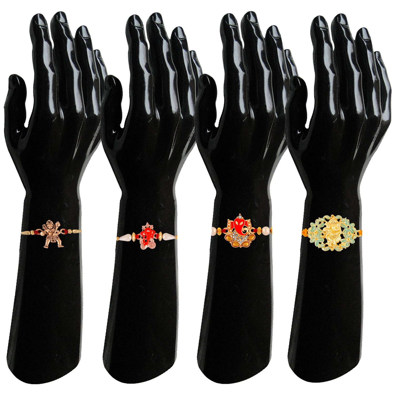 Combo of OM, Hanuman, Ganesha Religious Rakhis