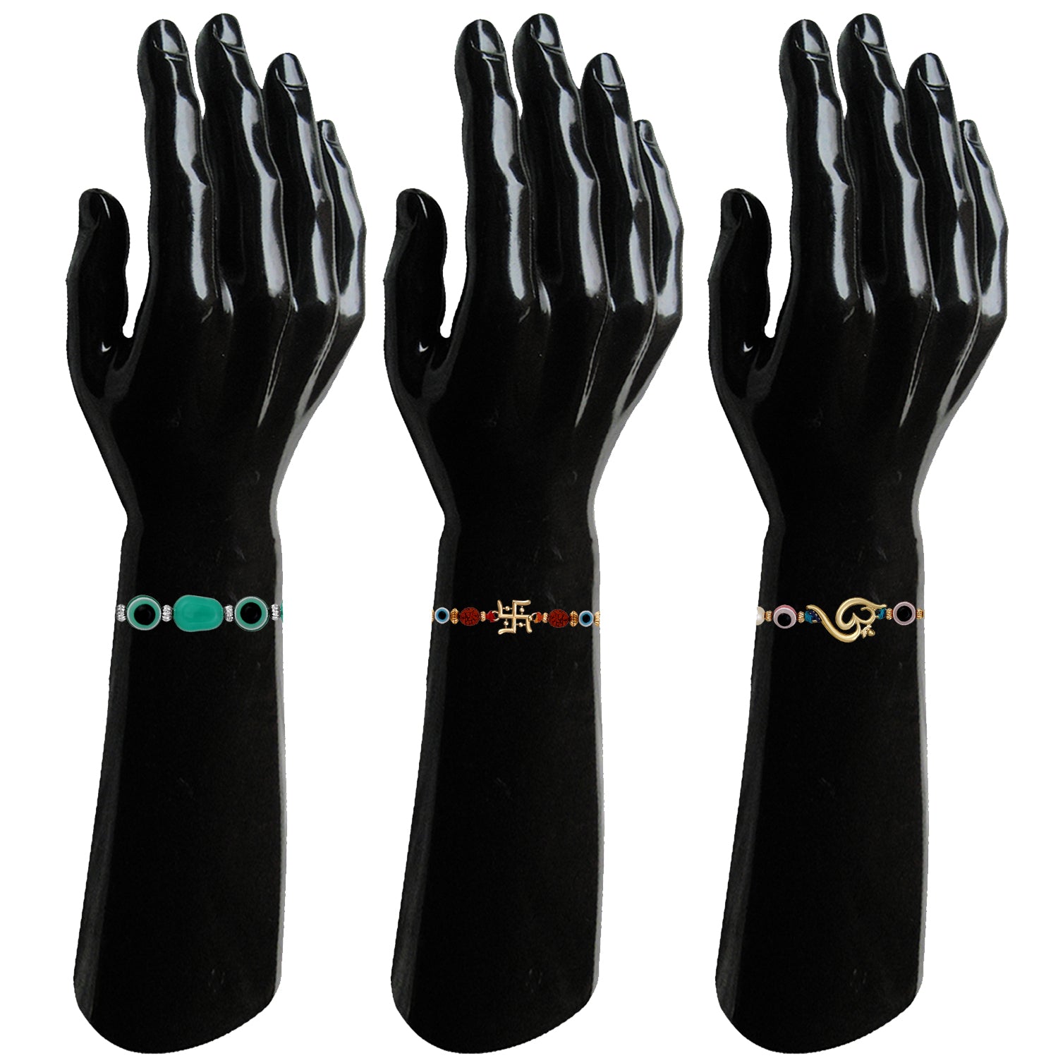 Combo of 7 Evil Eye Rakhi's with Meenakari Work