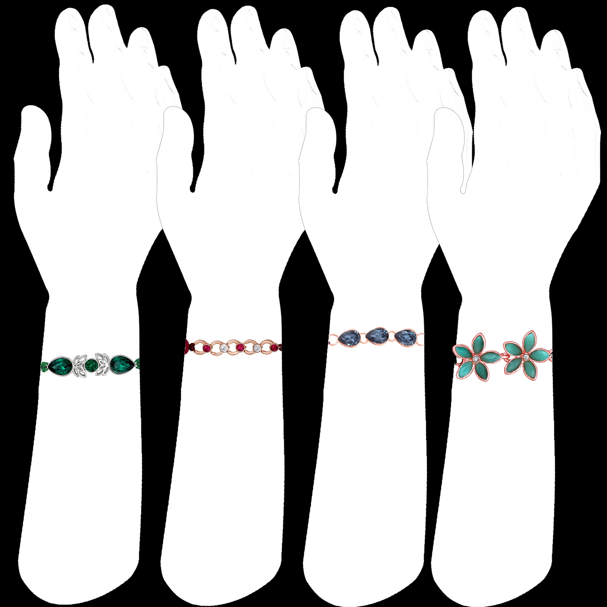 Combo of 7 Colourful Rakhis