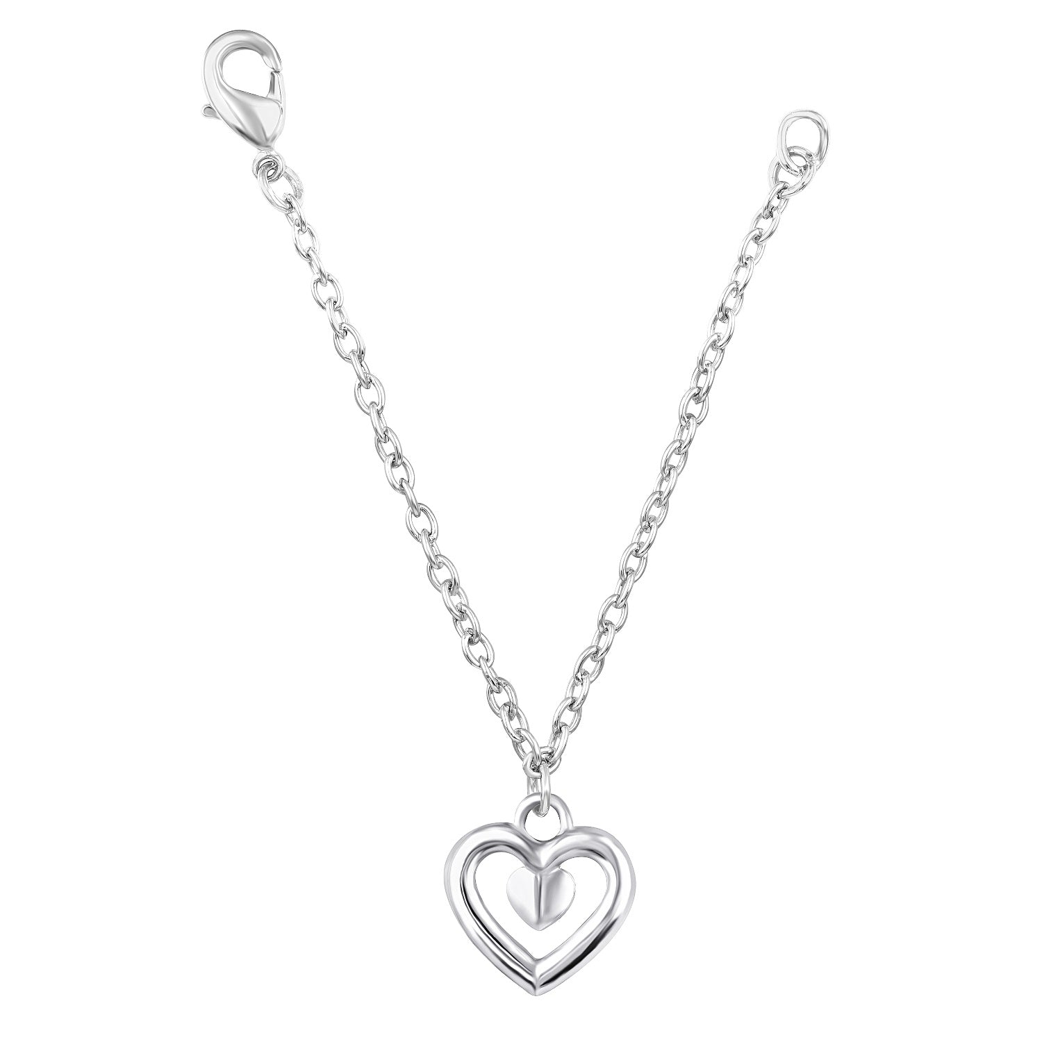 Dual Heart Shaped Watch Charm