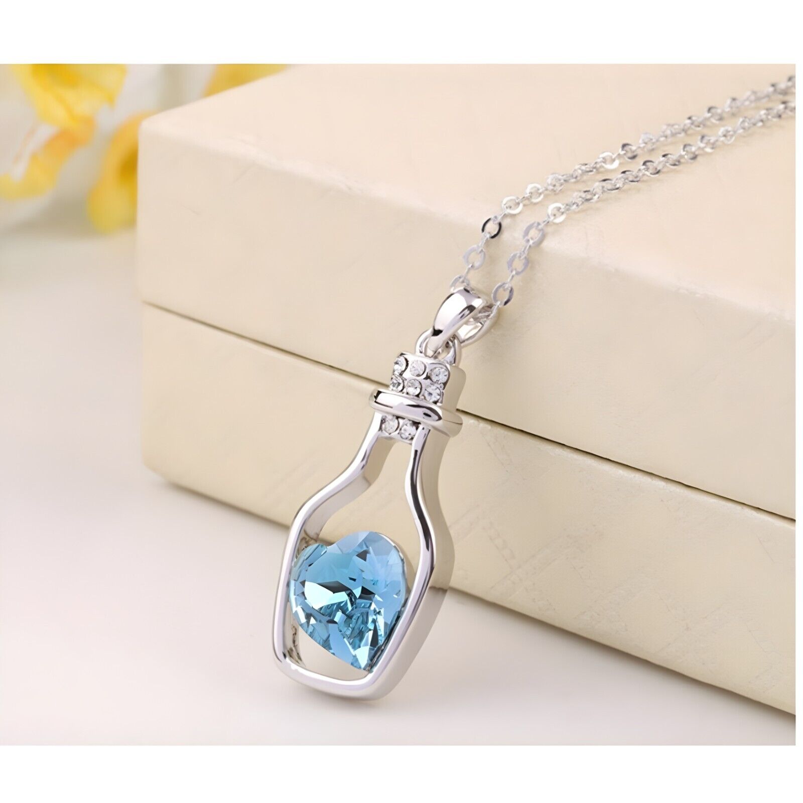 Valentine Gift Bottle Heart Pendant