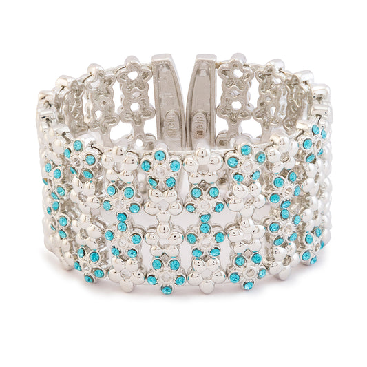 Crystal Blue Floral Kada
