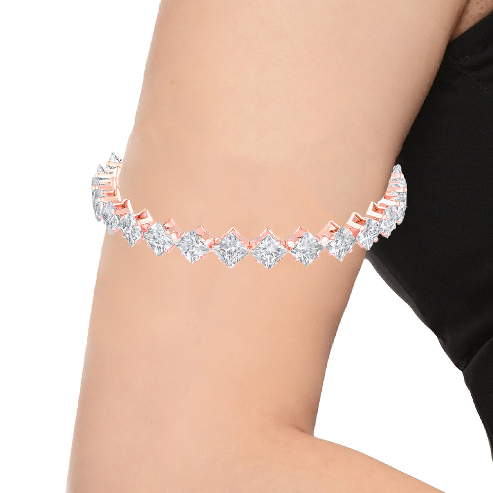 Classic Princess Cut Cubic Zirconia Adjustable Bajuband