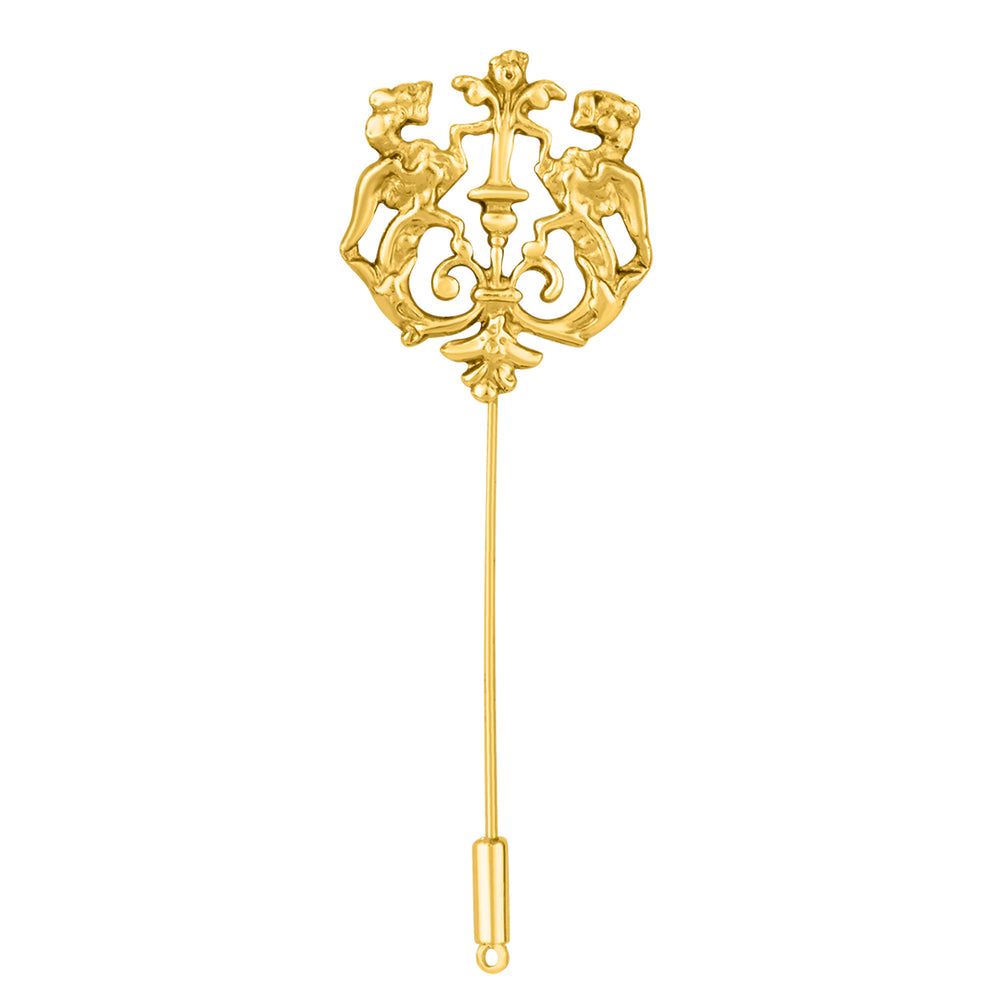 Fashionable Antique Golden Royal Lion Metal Lapel Pin