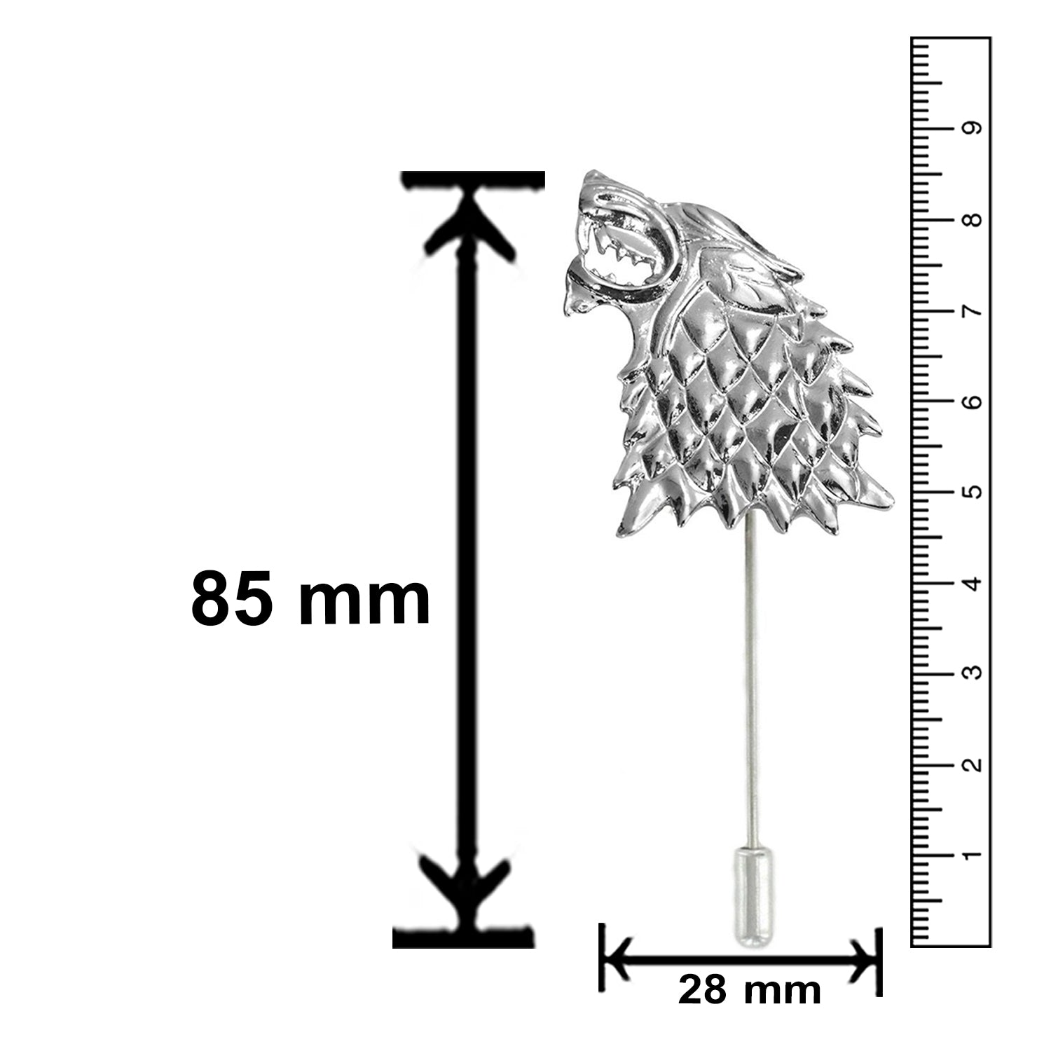Pin's Game Of Thrones Maison Stark - Badge Officiel Sous Licence - Multicolore, Design Unique - 9