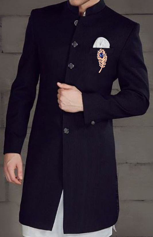 Rose Gold Feather Shaped Men's Lapel Pin