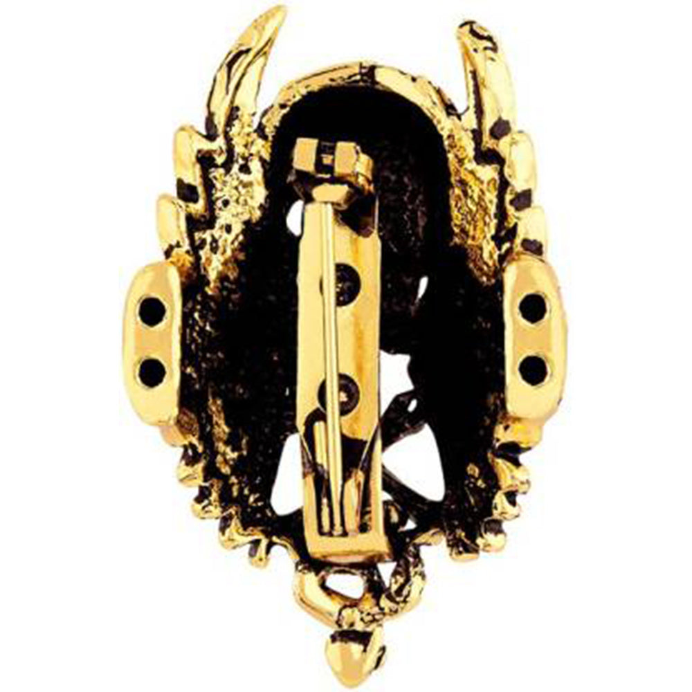 Skull Bones and Wings Shirt Stud Brooch Pin