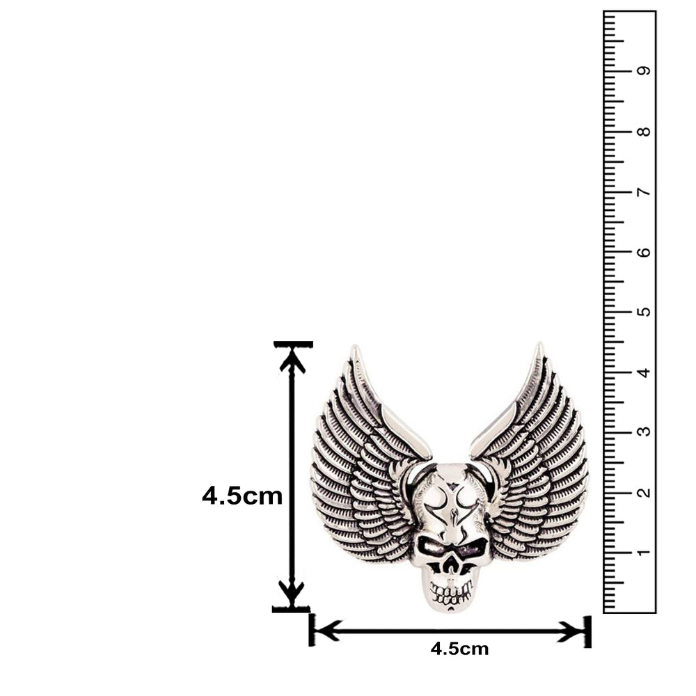Skull and Wings Shirt Stud Brooch Pin
