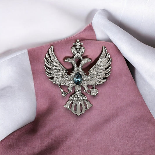 Dual Head Eagle Brooch