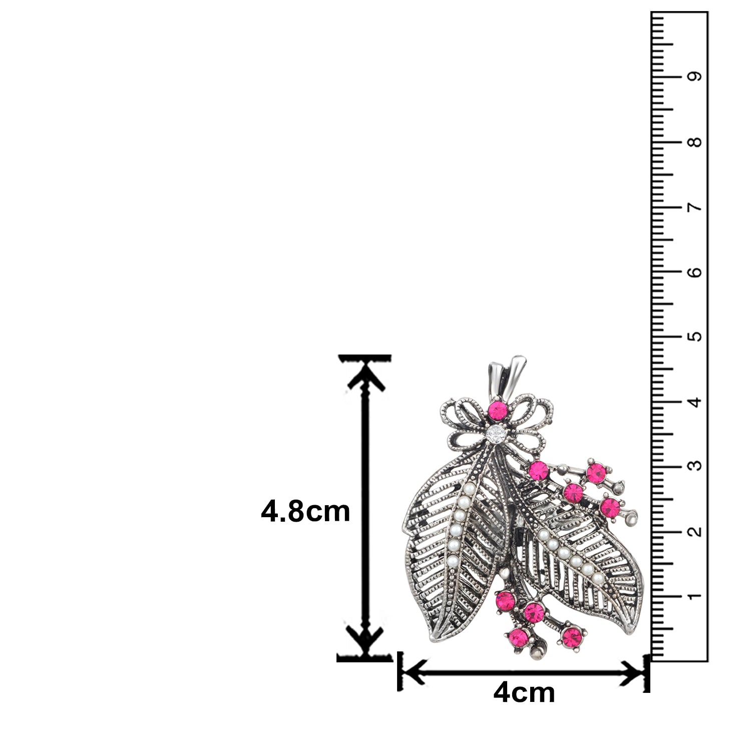 Dual Leaf Floral Brooch Pin