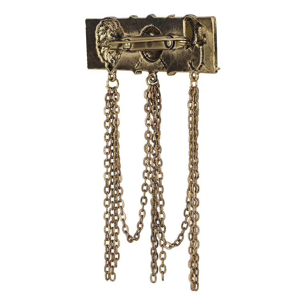 Multi Layer Hanging Chain Brooch