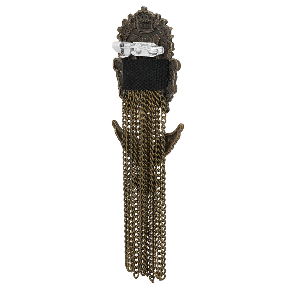 Lion Bird Shaped Hanging Chain Brooch Pin