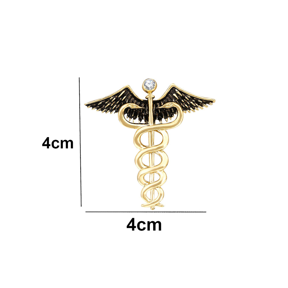 Caduceus Doctor's Brooch / Lapel Pin