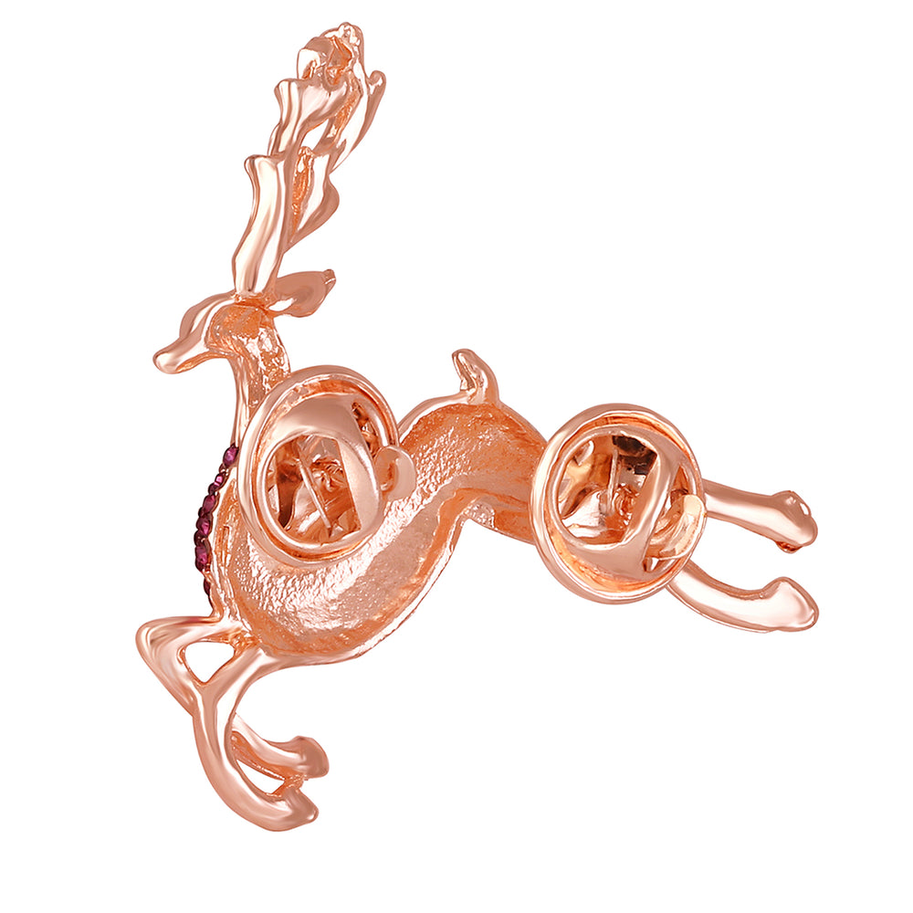Running Deer Shaped Womens Brooch / Saree Pin