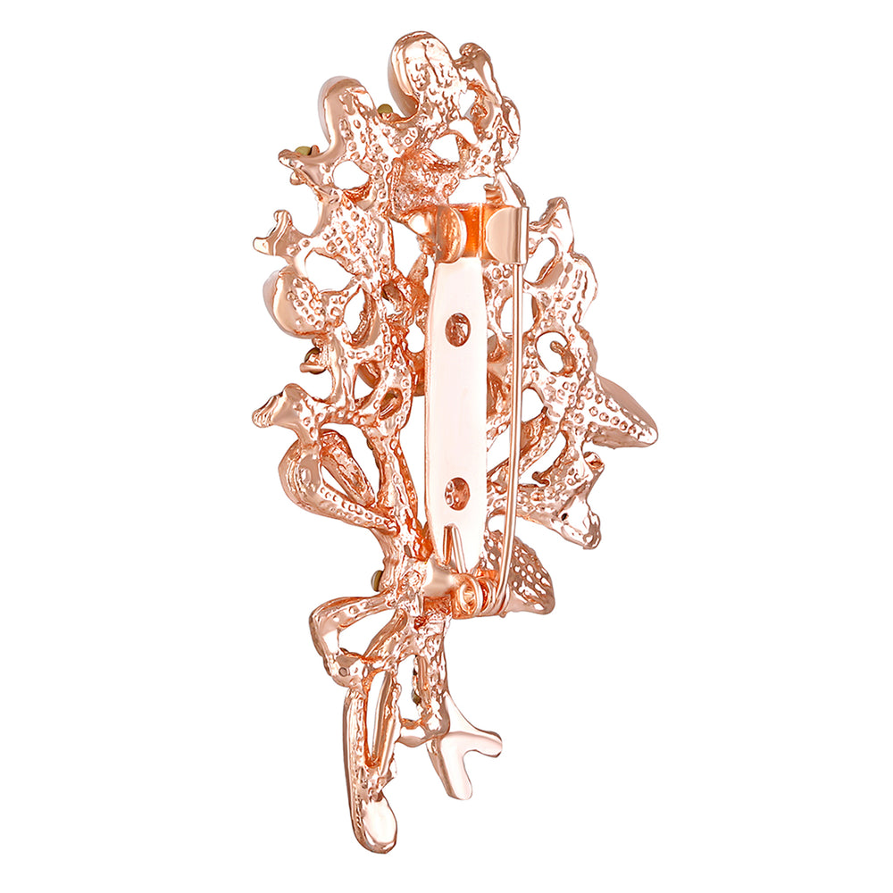 Opal Wheat Flower Bouquet Brooch / Saree Pin Dress Scarf