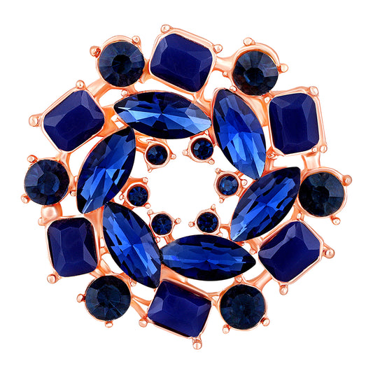 Glamours Sapphire Blue Saree Pin / Wedding Brooch