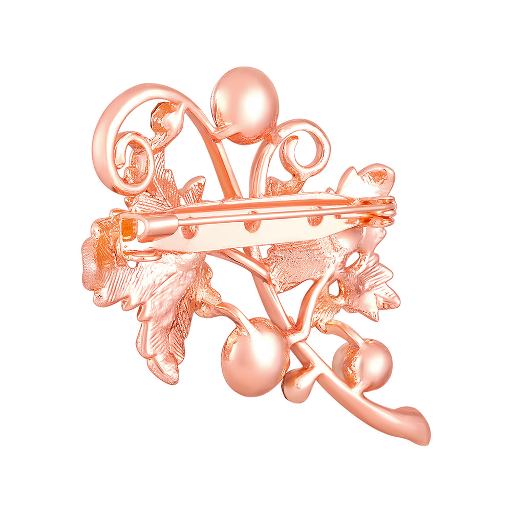 Floral Shaped Studded Saree Pin / Wedding Brooch