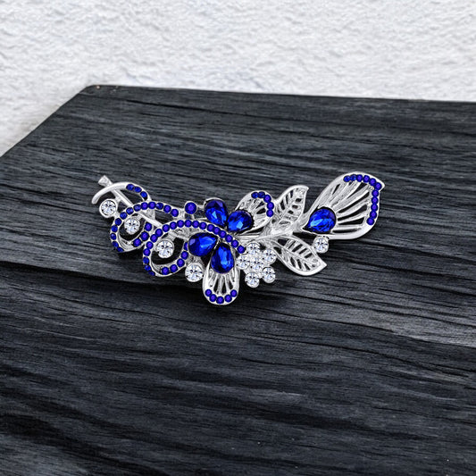 Glamours Sapphire Blue Saree Pin / Wedding Brooch