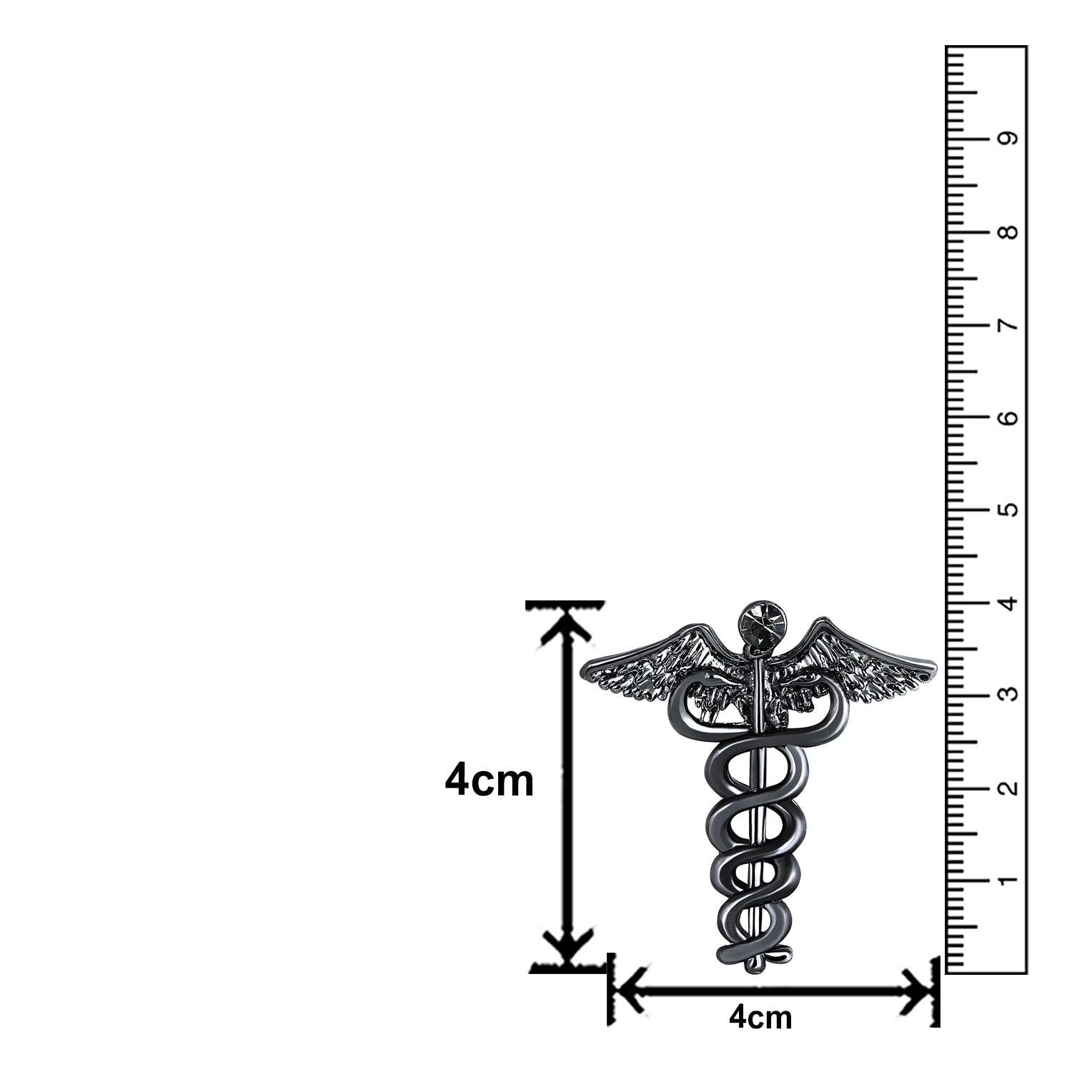 Caduceus Doctor's Brooch / Lapel Pin