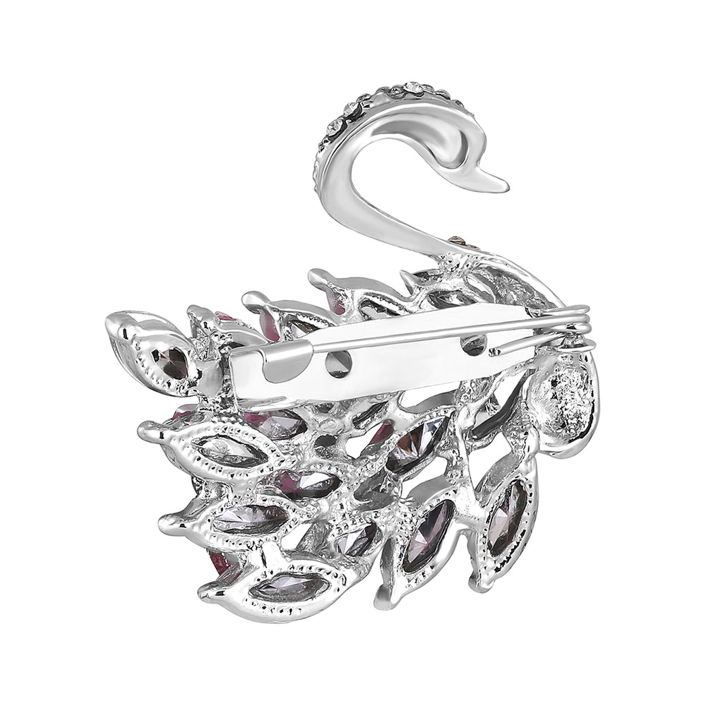 Sparkling Crystals Swan Brooch / Lapel Pin for Women